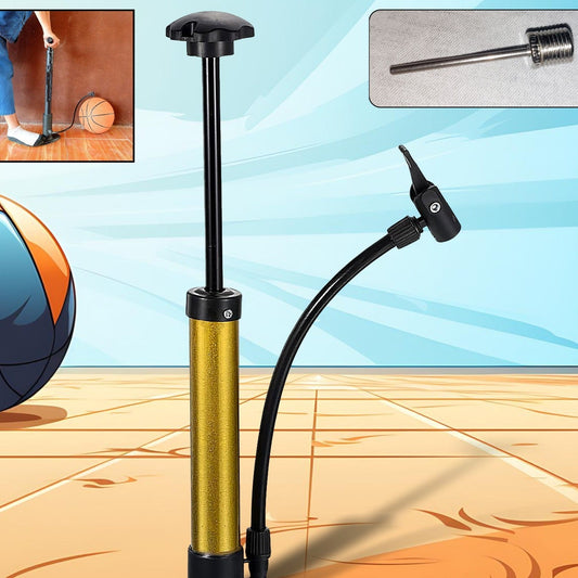 Mini Hand Air Ball Pump With 1 Pin Metal Portable High Pressure Air Pump Mini Basketball Inflator For Balls Basketball Soccer Volleyball Football Inflatable And More (1 Pc) - Happy Price - Image 1