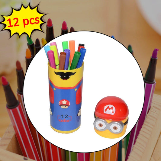 Minions Sketch Pen Set With Attractive Designed Case (Pack Of 12)6175_12pen_minions_sketch_box - Happy Price - Image 1