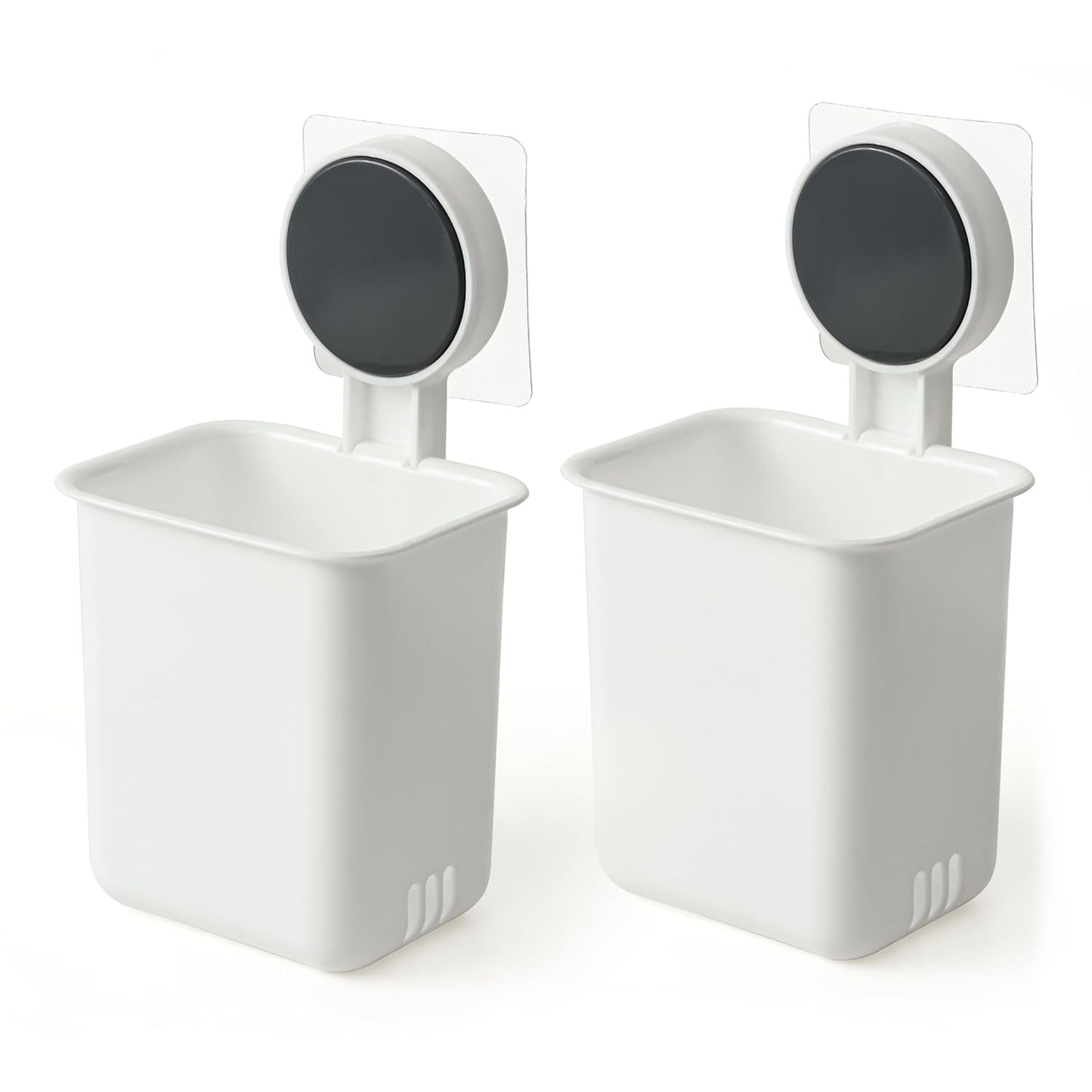 Wall Mounted Bathroom Organizer Cups - 2 Pc Set - Happy Price - Image 5