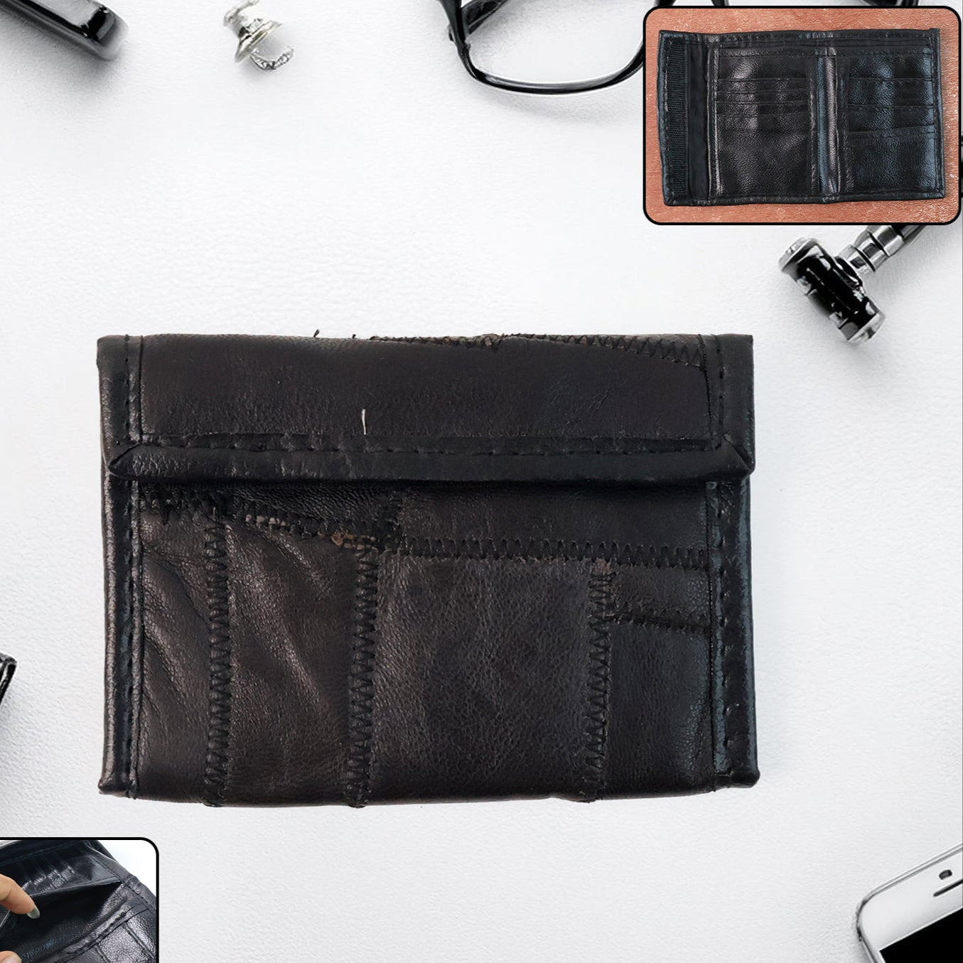 Premium Genuine Bi-fold Wallet (1 Pc) - Happy Price - Image 1