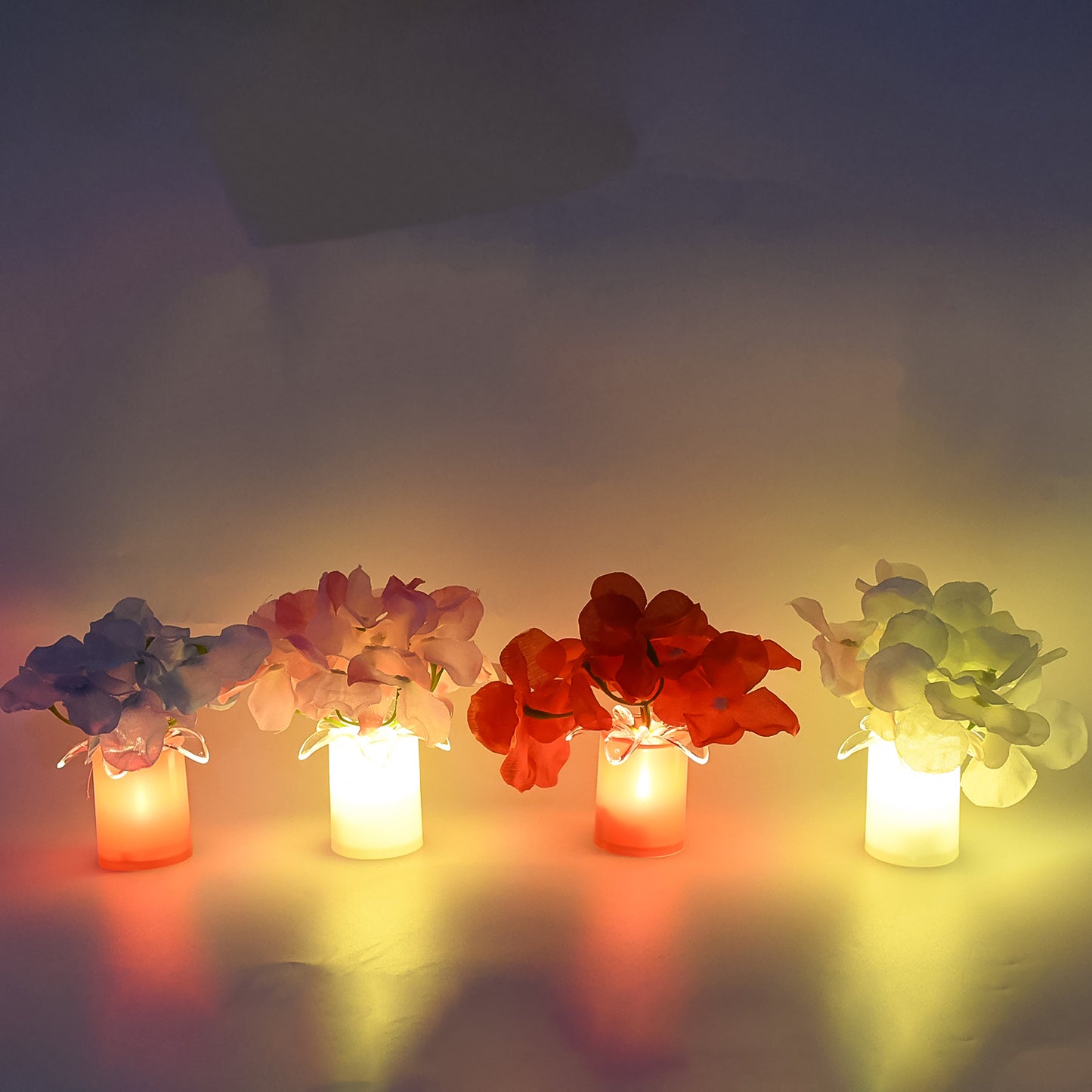 12 Pcs LED Artificial Flower Mood Lamp Set for Home Decor - Happy Price - Image 5