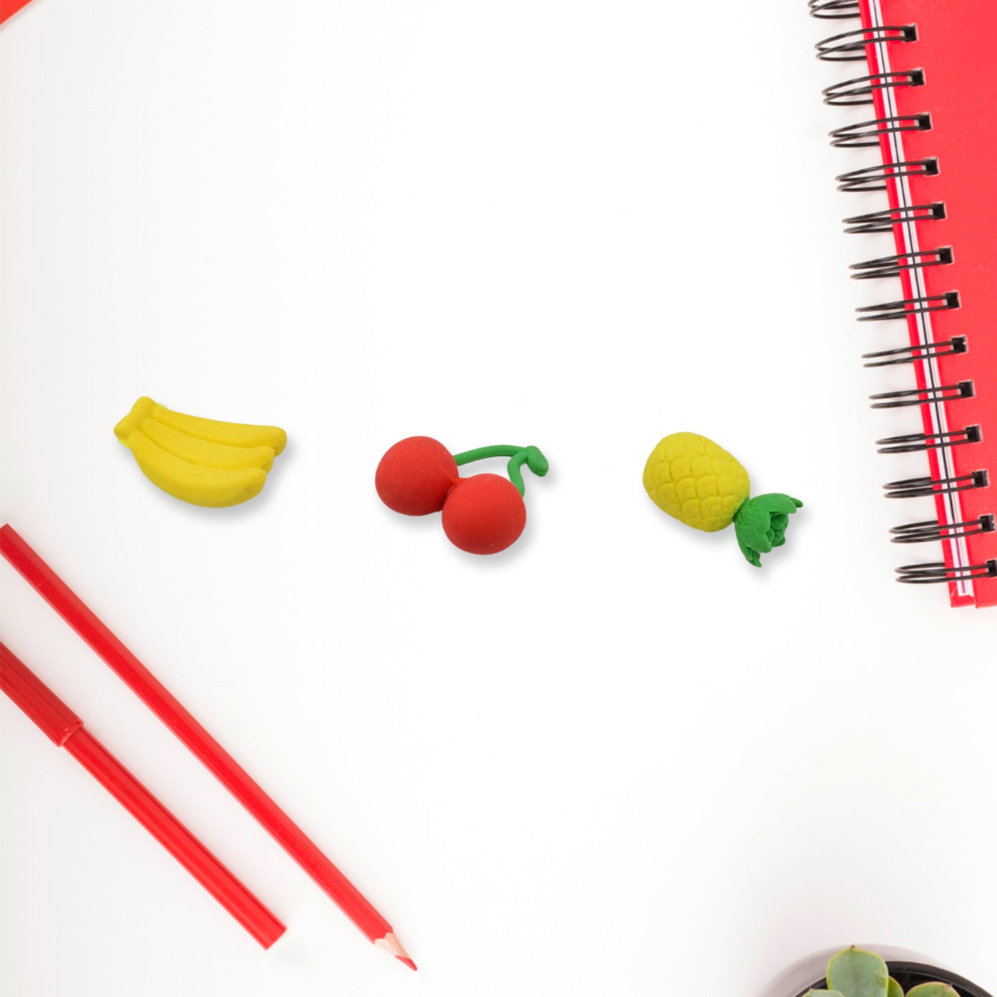 Mix Design Fancy  Stylish Colorful Erasers (1 Set  3 Pc Set) - Happy Price - Image 4