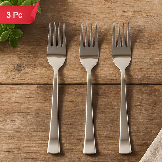 Stainless Steel Dinner Forks - Set of 3 Pcs - Happy Price - Image 1