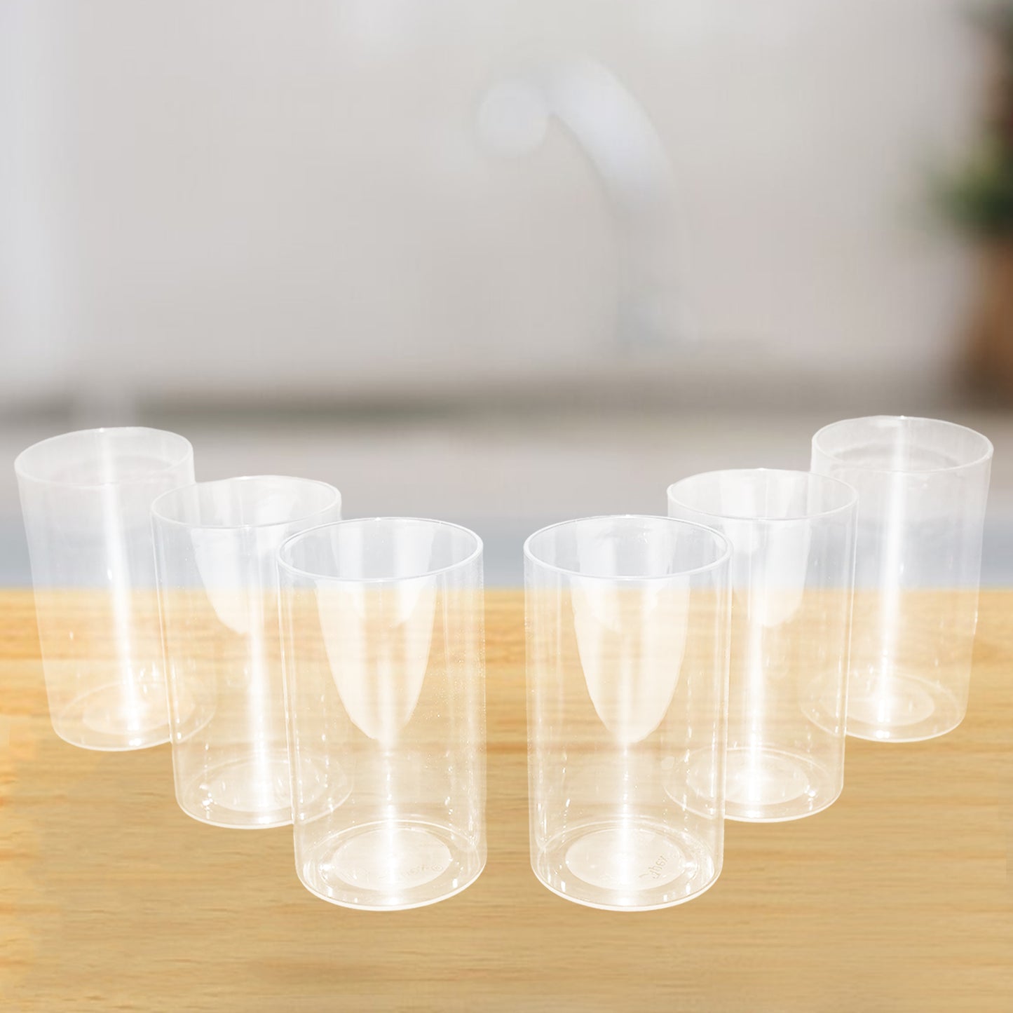 Apex Everyday Plastic Glass Set  6 Pieces Lightweight  Unbreakable - Happy Price - Image 5