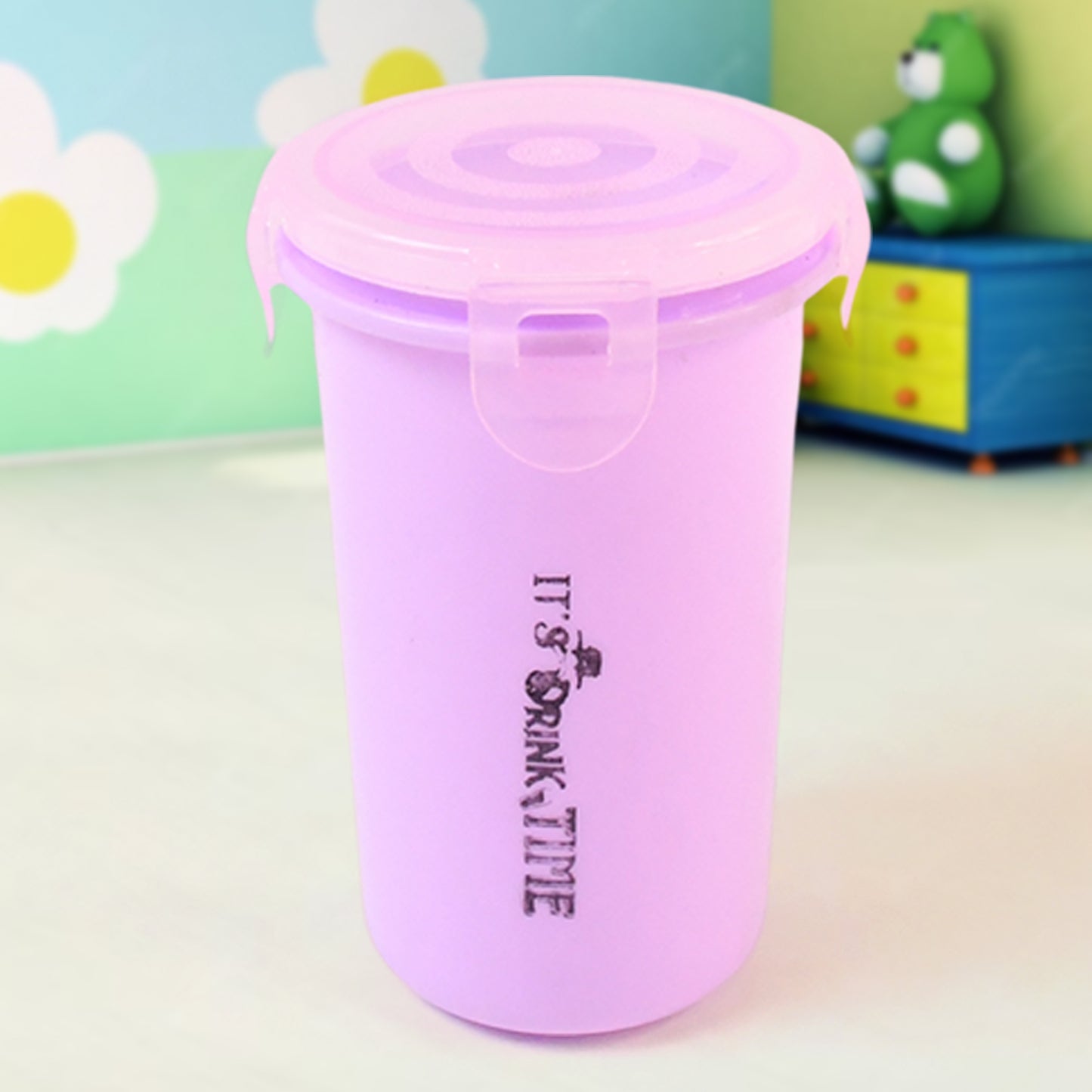Plastic Lunch Box With Small Box Bottle  Sponn For Kids Lunch Box (4 Pc Set) - Happy Price - Image 3