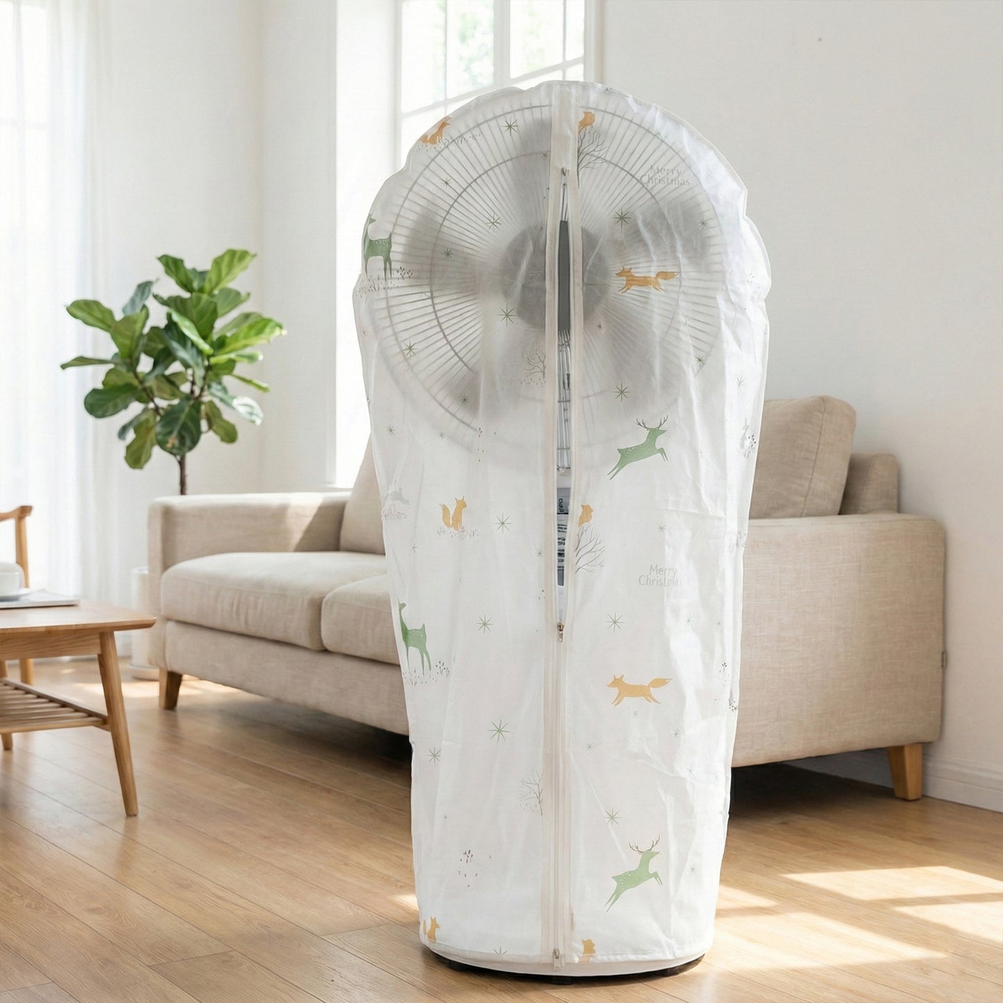 Pedestal Fan Cover - Full Size Dust Protector (60 x 90 Cm, 1 Pc) - Happy Price - Image 2