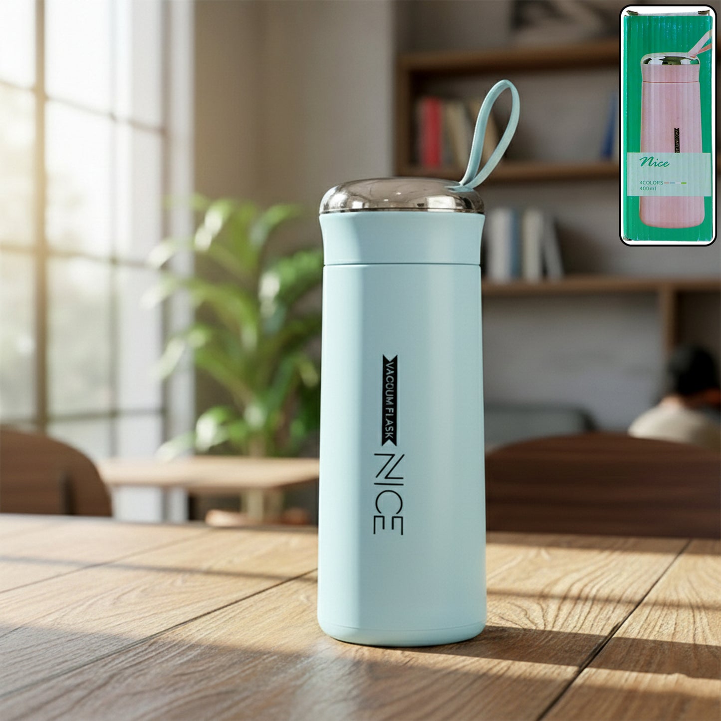 Leak Proof Glass Water Bottle, 400 ML Capacity, 1 Pc - Happy Price - Image 2