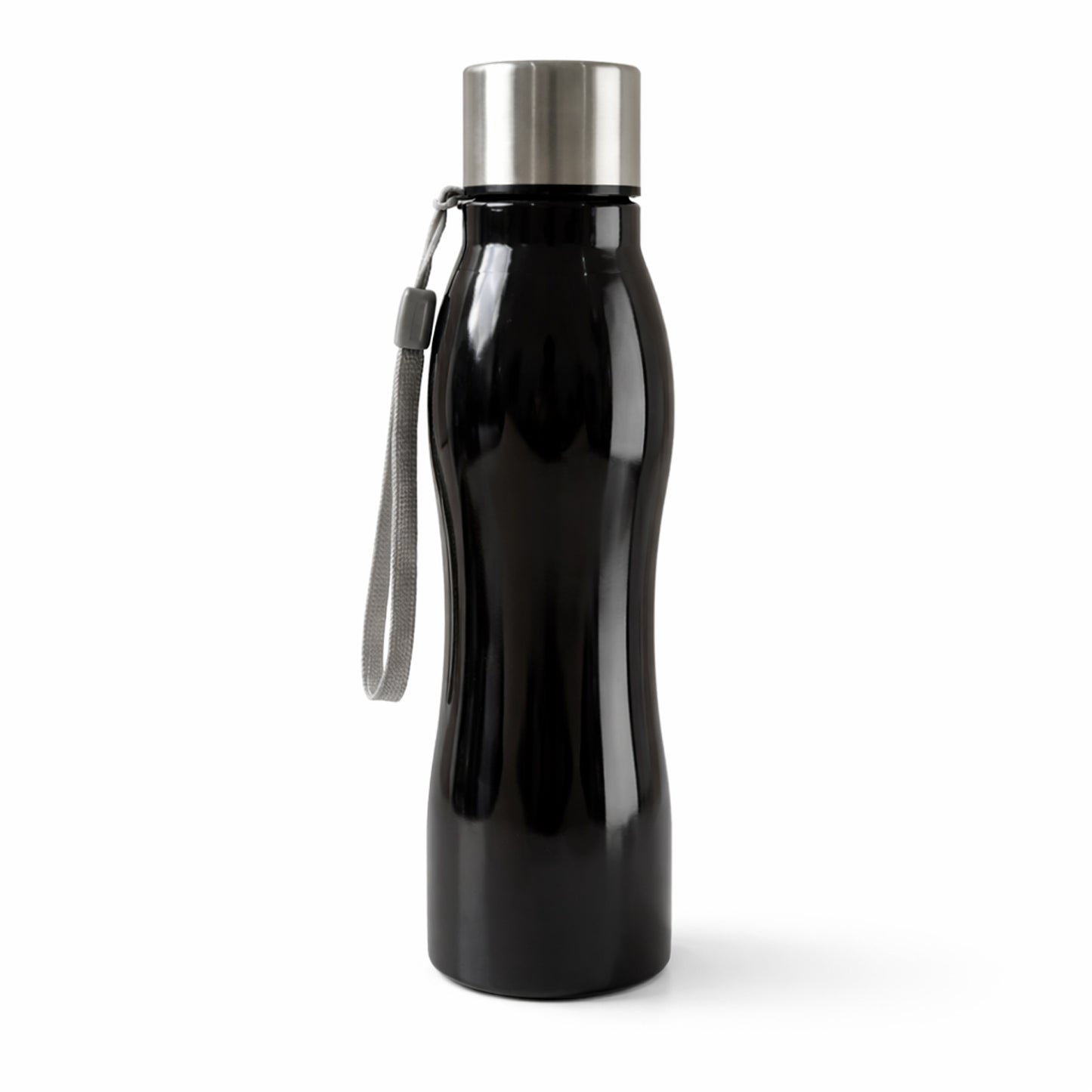 Stainless Steel Water Bottle 600 ML with Carry Strap - Happy Price - Image 4