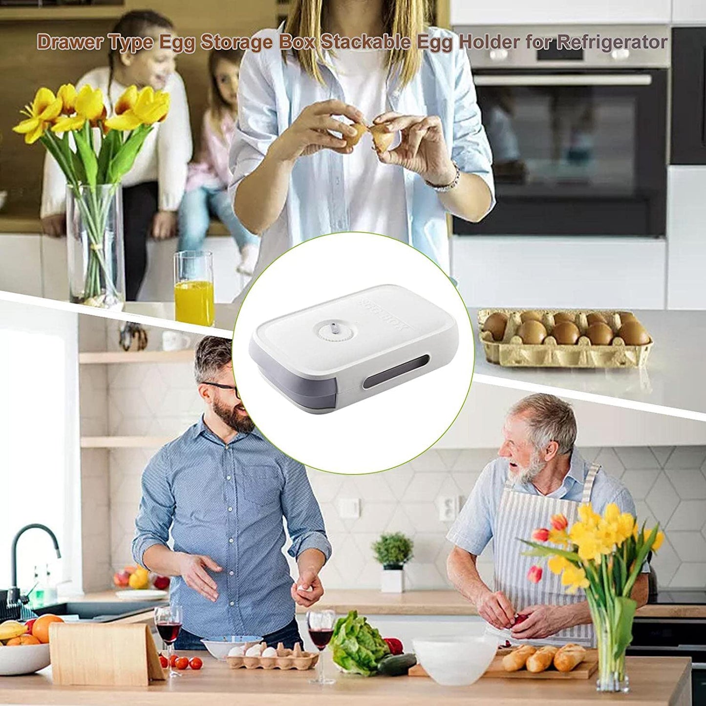 Plastic Egg Drawer Organizer for Refrigerator - 1 Pc - Happy Price - Image 7