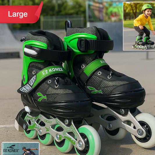 Professional Adjustable Inline Skates For Kids And Adults (Large  1 Pair)