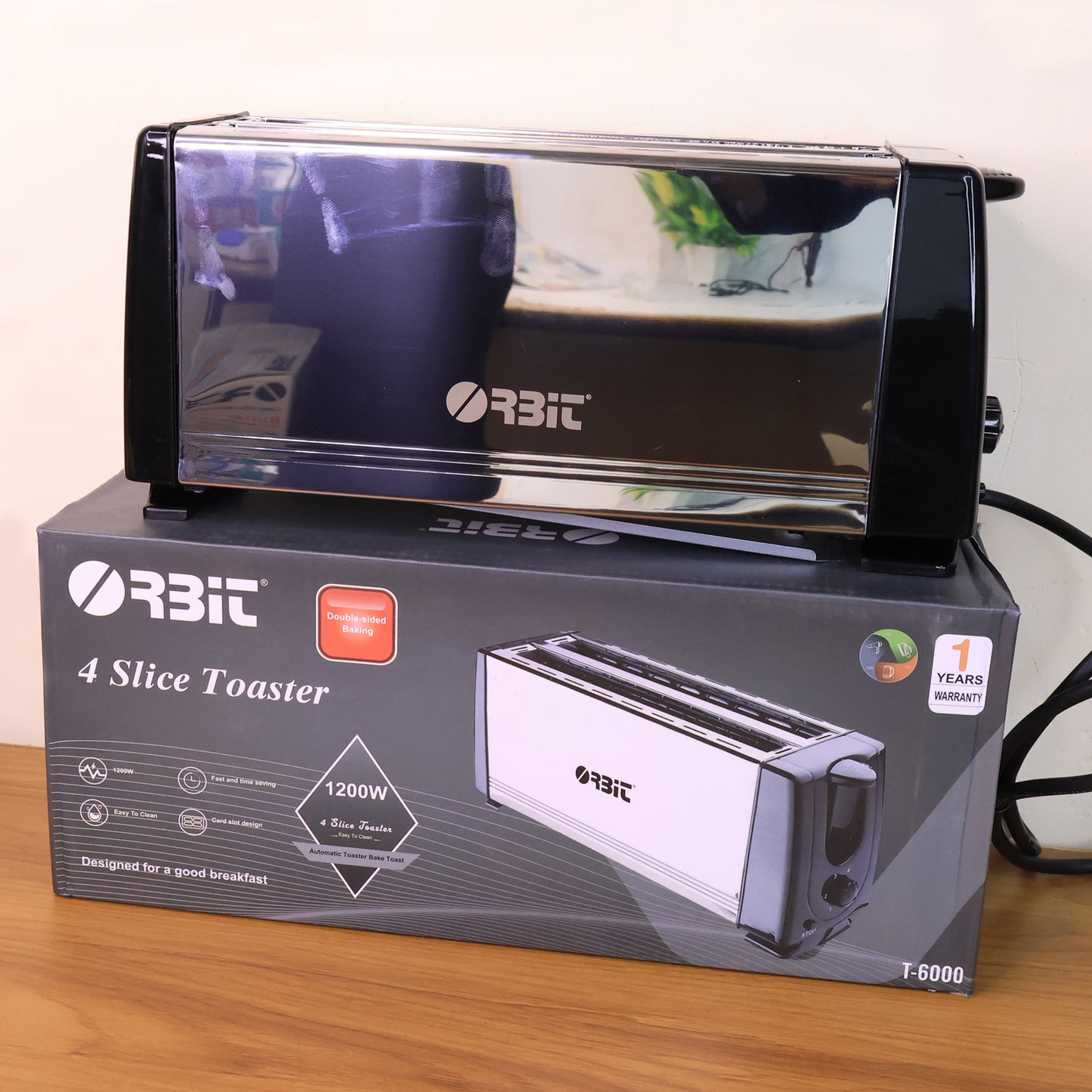 Orbit 1200W Stainless Steel Pop-Up Toaster with Adjustable Browning Control - 1 Pc - Happy Price - Image 7