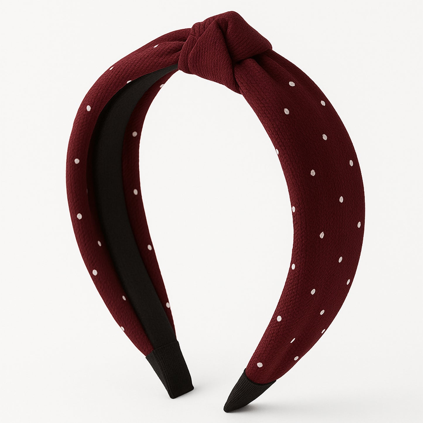 Womens Polka Dot Fabric Knot Hairband  Stylish  Comfortable (1 Pc) - Happy Price - Image 2