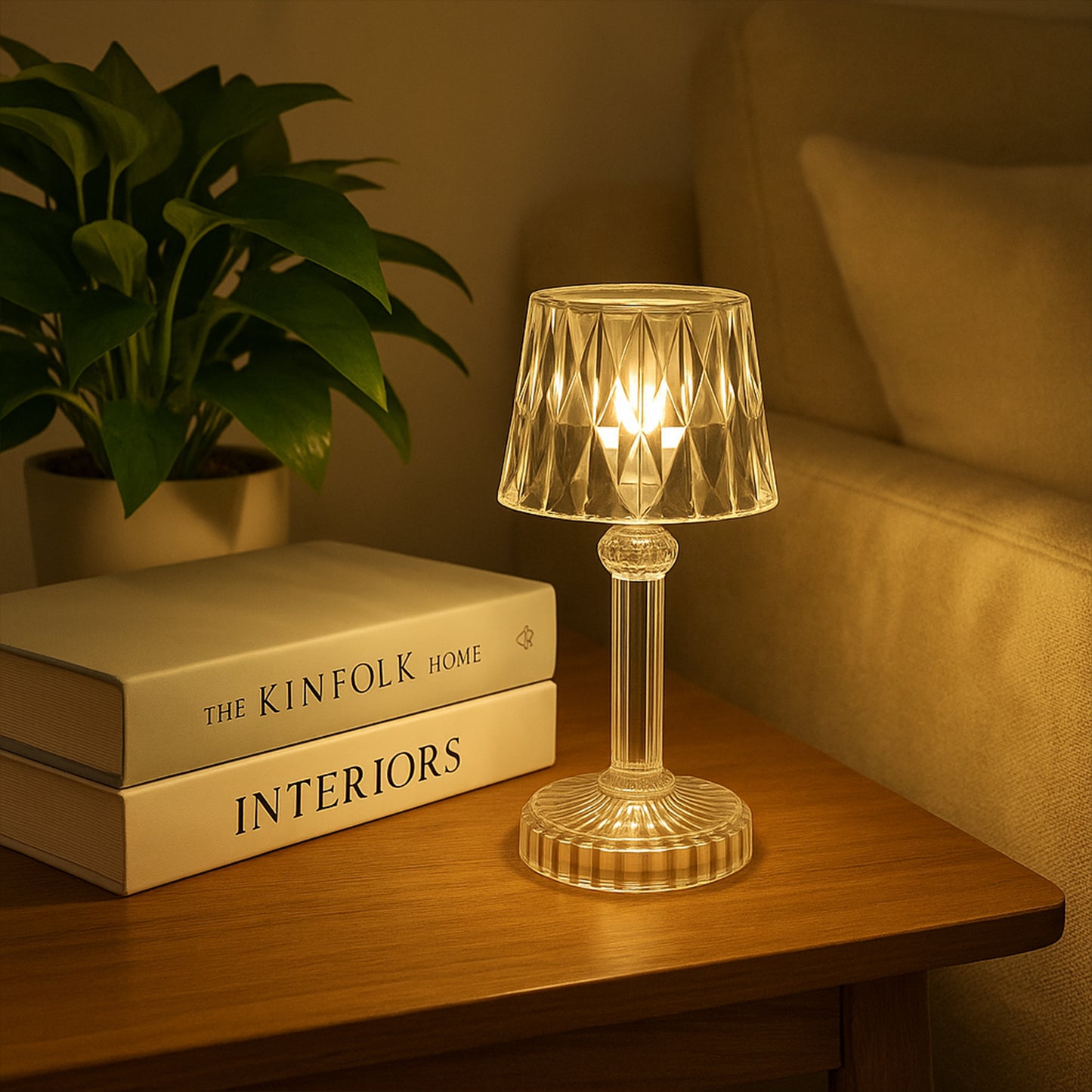 3 Pc Battery Operated Crystal Effect Mini Table Lamps Set - Happy Price - Image 6