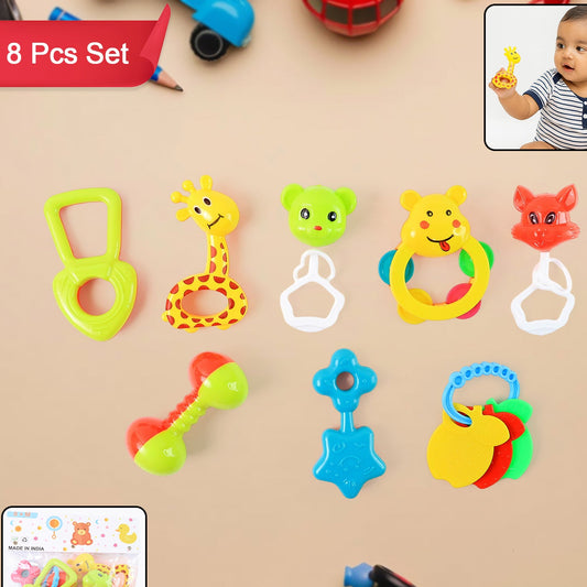 Baby Rattle Toy Collection For Infants 8 Pcs Set - Happy Price - Image 1