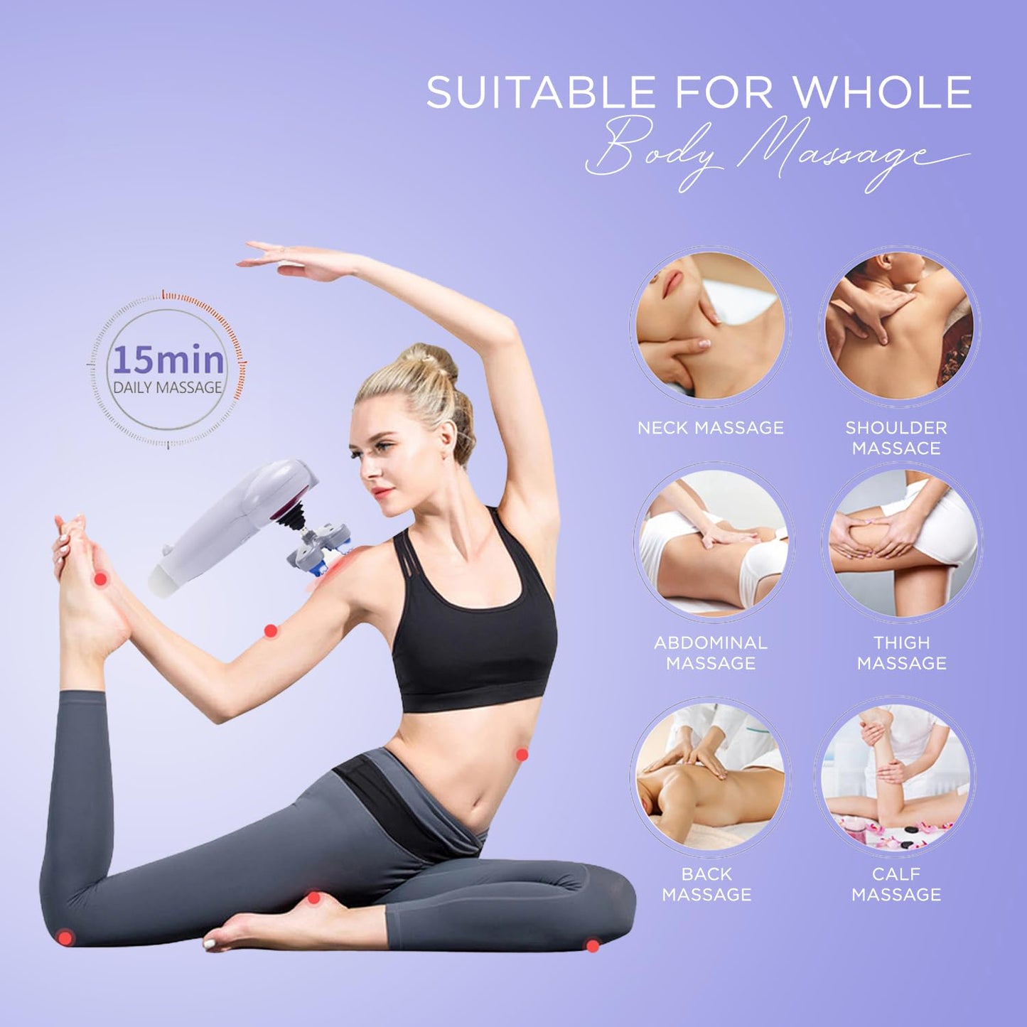 Electric 8 In 1 Full Body Massager Magic Massager (1 Set) - Happy Price - Image 3