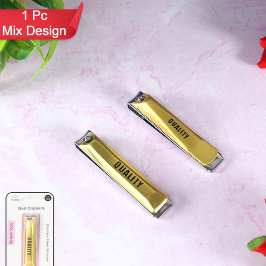 Stainless Steel Folding Nail Clippers with Integrated File (1 Pc) - Happy Price - Image 1