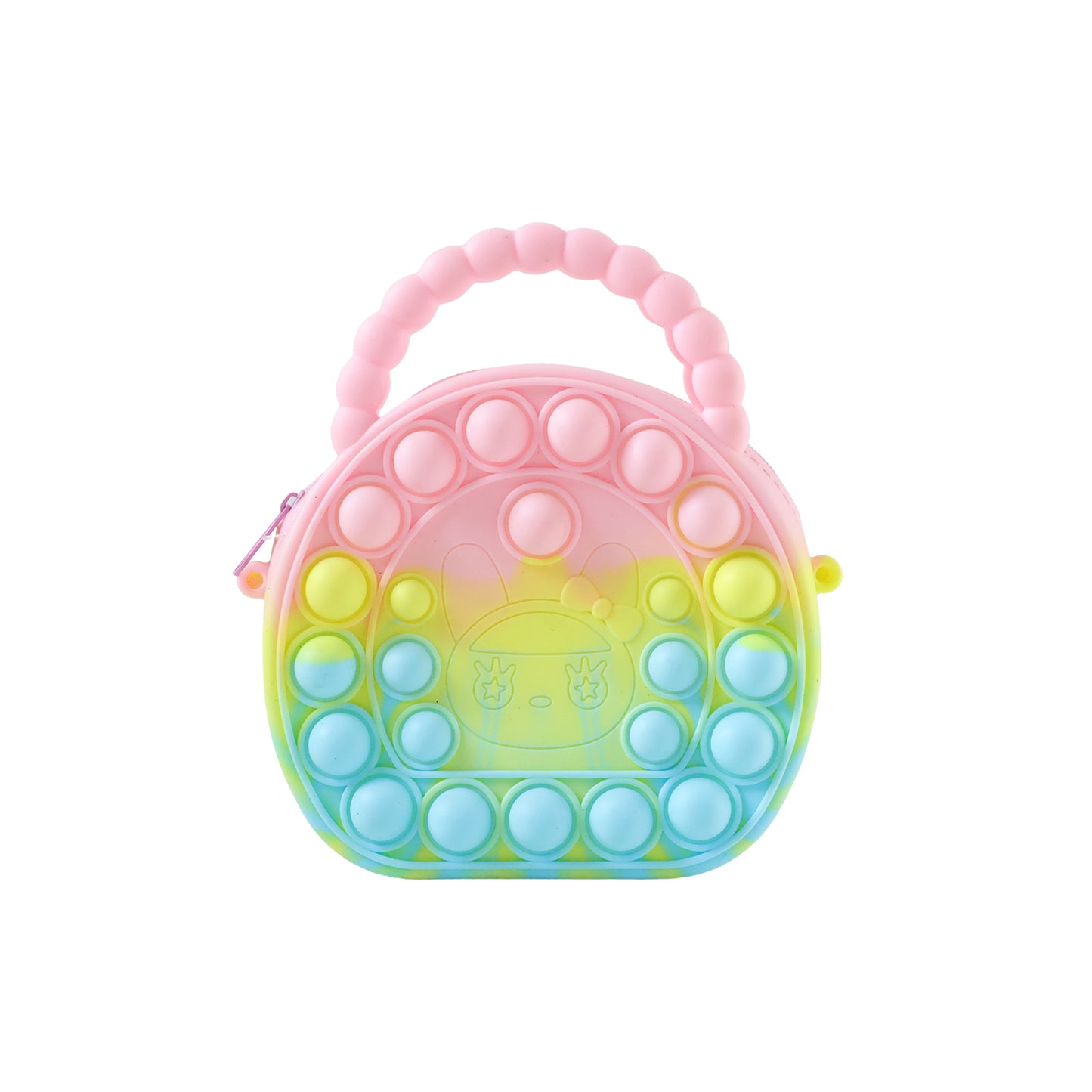 Rainbow Round Silicone Pop It Coin Purse (1 Pc) - Happy Price - Image 4