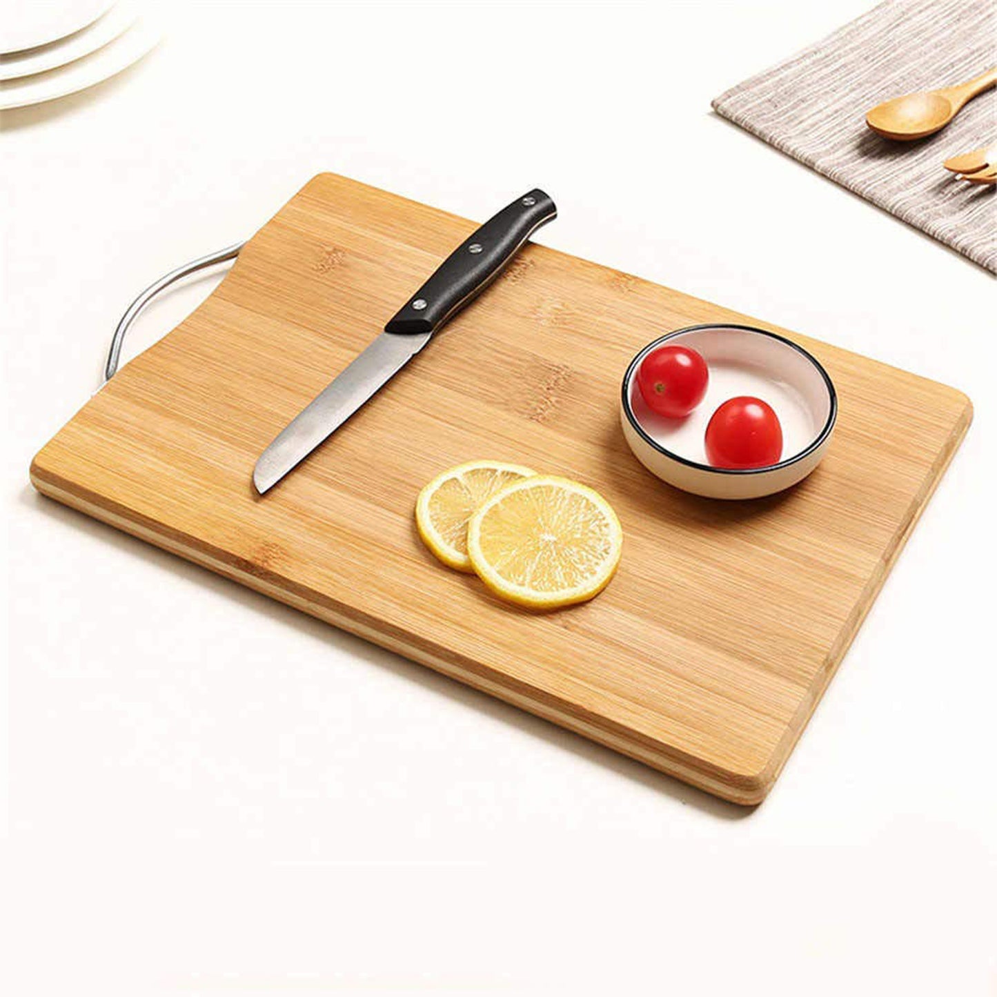 Wooden Chopping  Cutting Board With Anti Skid Mat - Happy Price - Image 2