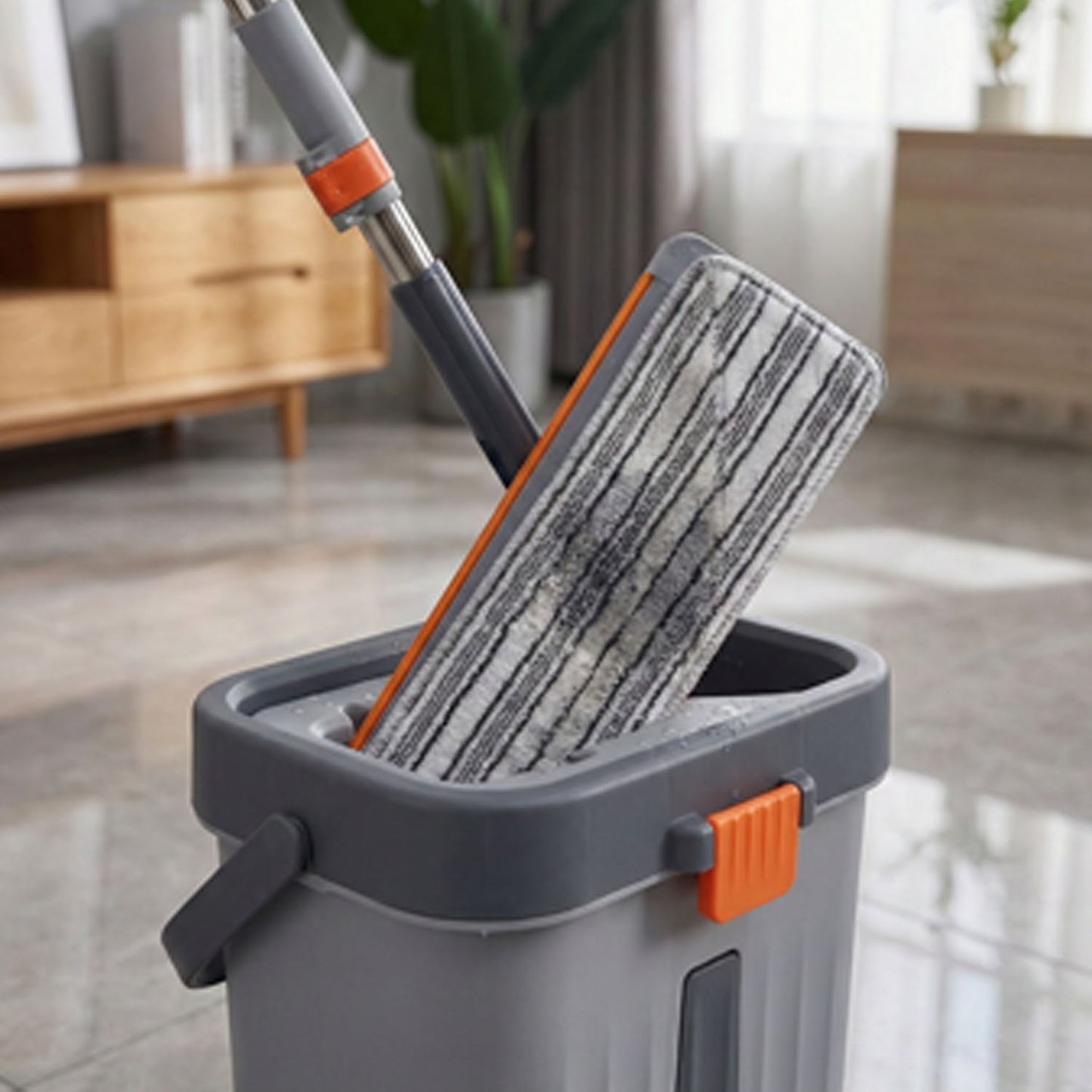 Big Flat Mop and Bucket Set for Home Cleaning - 1 Set - Happy Price - Image 6