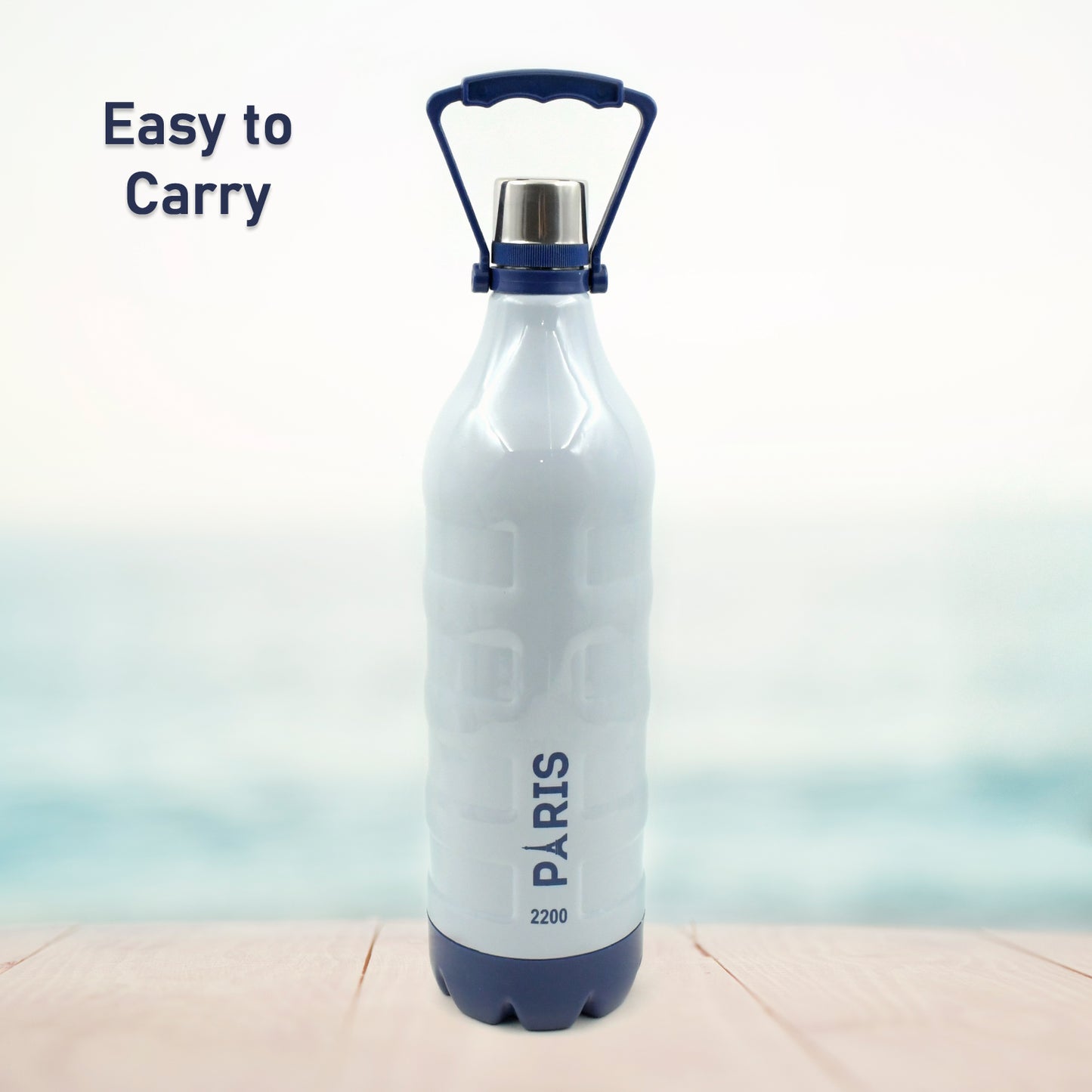 Plastic Sports Insulated Water Bottle With Handle Easy To Carry High Quality Water Bottle Bpa-free  Leak-proof For Kids School For Fridge Office Sports School Gym Yoga (1 Pc 1500ml 2200ml) - Happy Price - Image 6