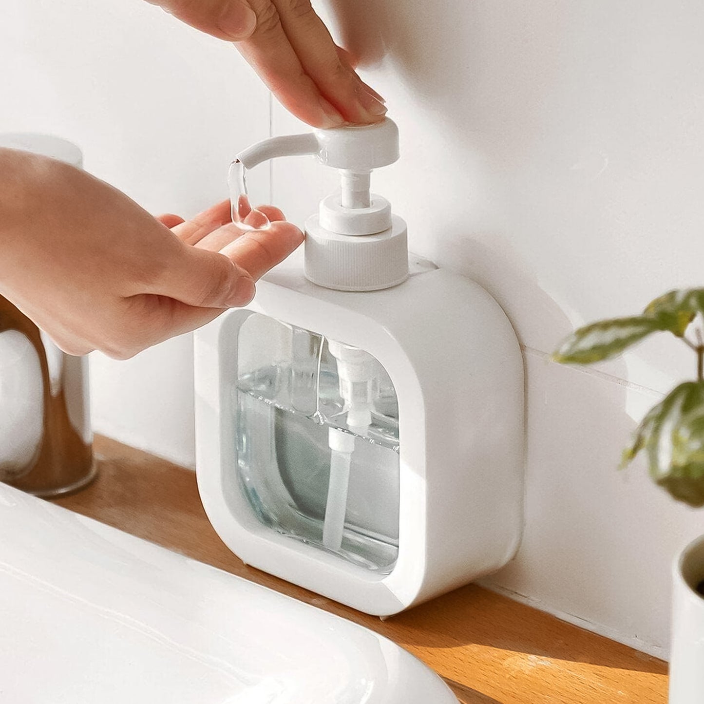 Snap Sink Dispenser Plastic Clear Empty Pump Lotion Bottles (1 Set) - Happy Price - Image 7