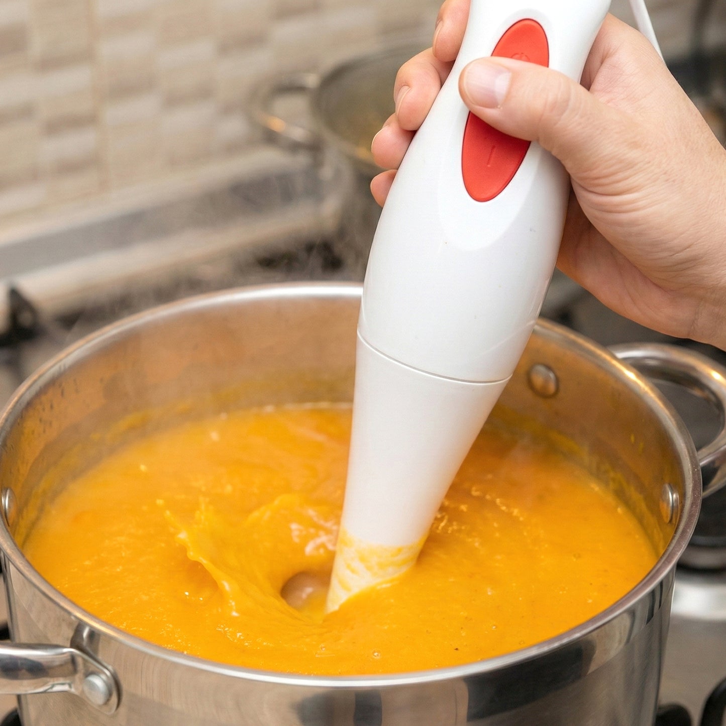 Electric Hand Blender Stick - 1 Pc Stainless Steel Blade Immersion Mixer - Happy Price - Image 3