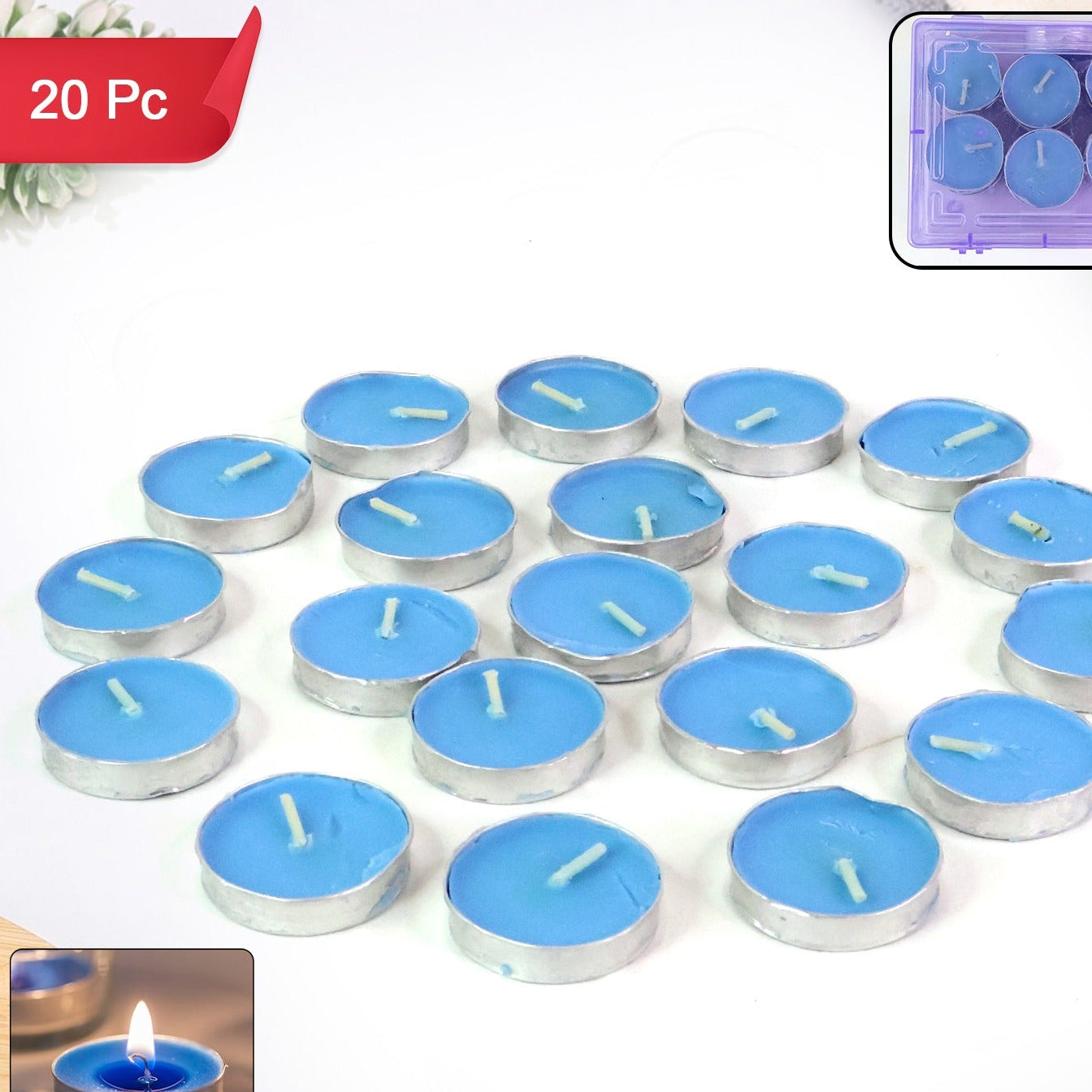 Multicolor Tea Light Candles - (20 Pc)