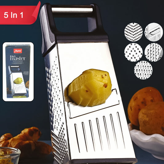 Apex 5-in-1 Master Stainless Steel Multipurpose Slicer And Grater - Happy Price - Image 1