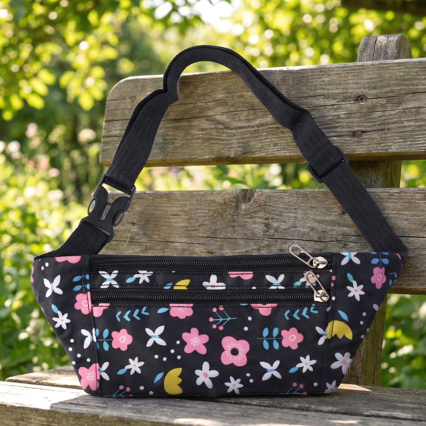 Floral Print Adjustable Waist Pouch - Stylish & Secure Fanny Pack (1 Pc) - Happy Price - Image 6
