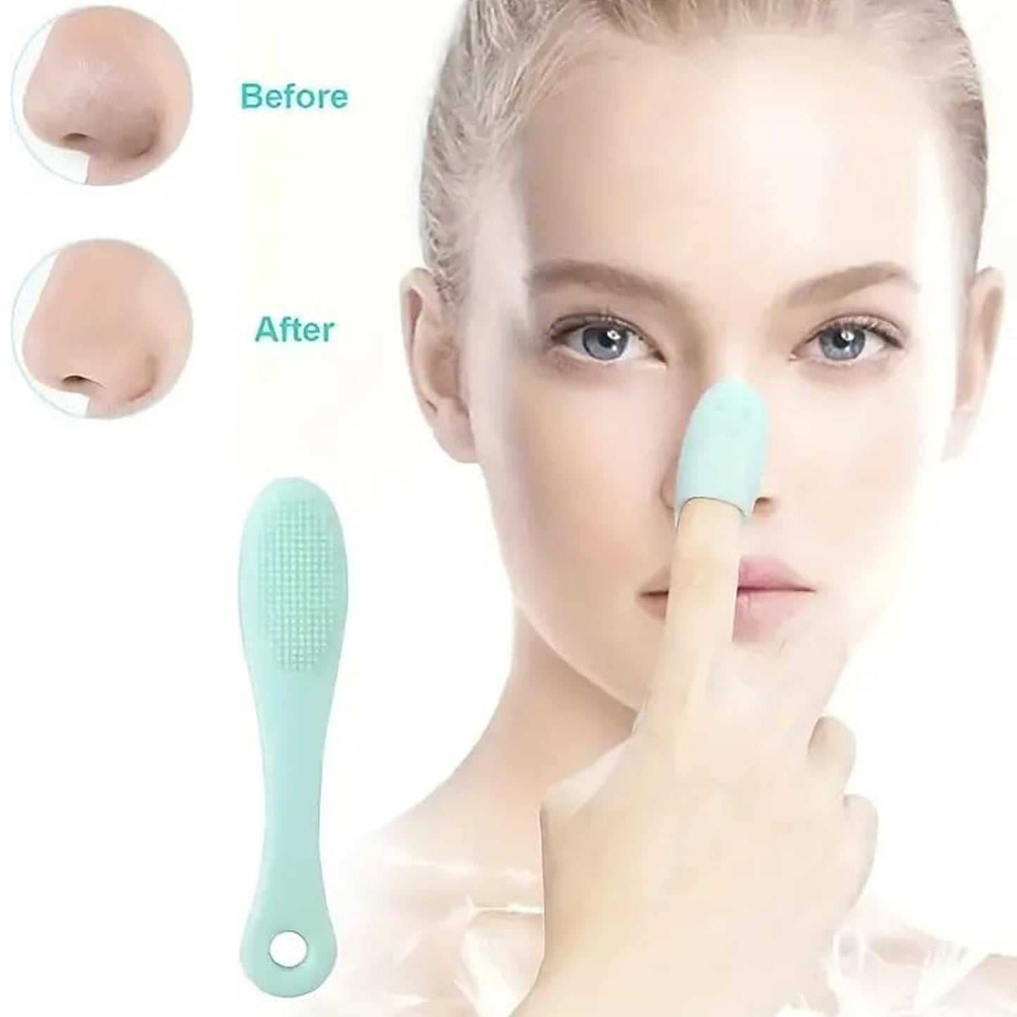 Silicone Makeup Cleaning Tool Finger Wash Face Scrubber Facial Cleansing Brush (1 Pc  Mix Color) - Happy Price - Image 3