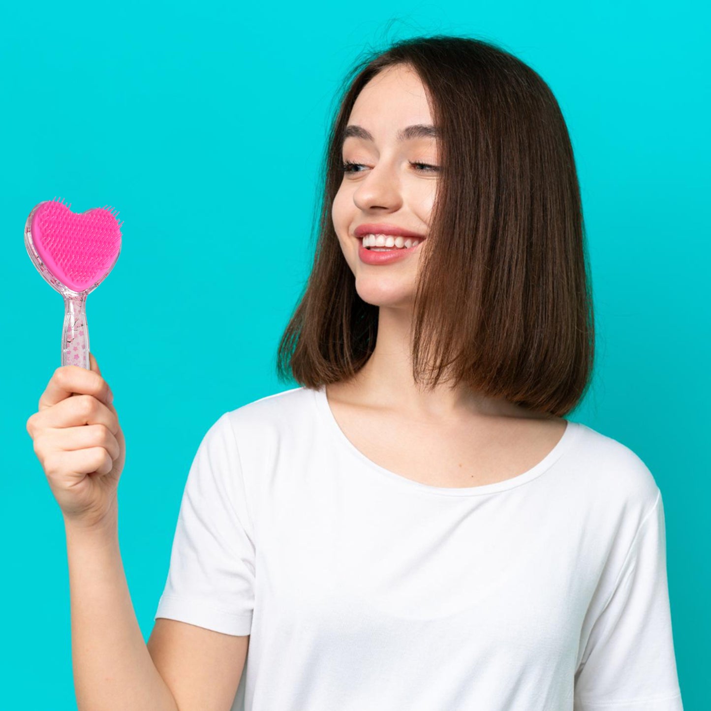 Heart Shape Hair Brush Massage Shower Comb (1 Pc) - Happy Price - Image 4