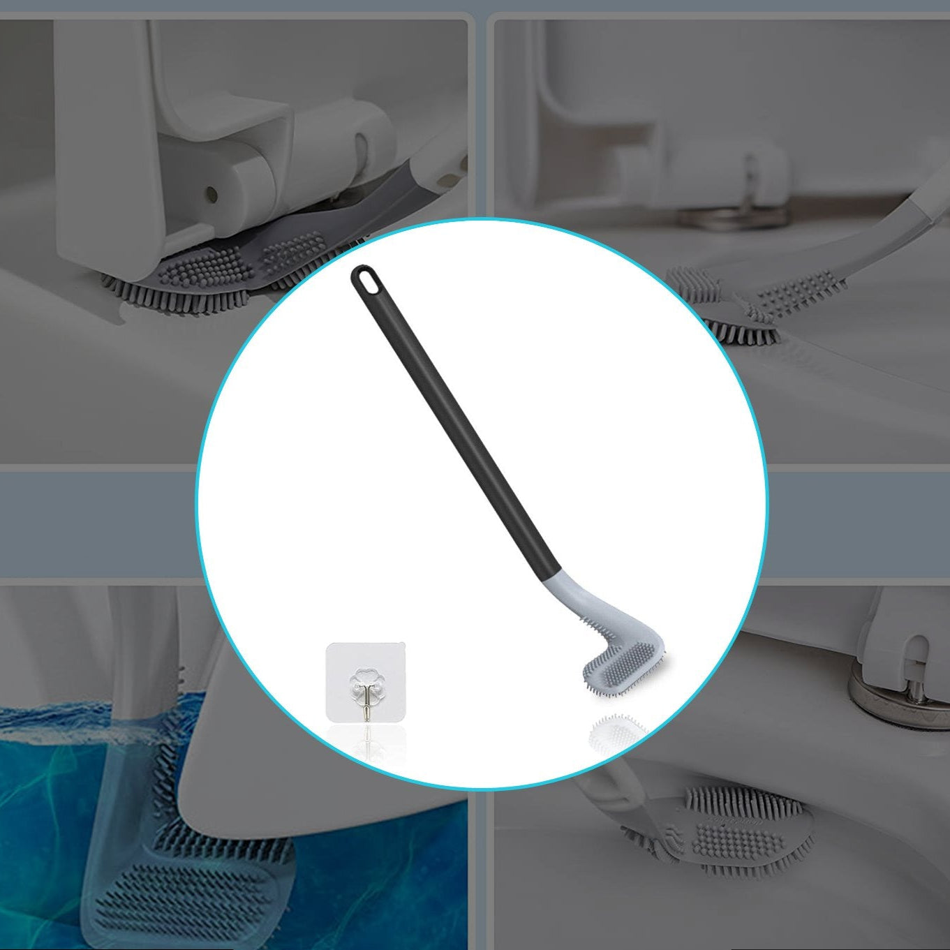 6059 Golf Toilet Cleaner Brush   Magic Sticker Holder - Happy Price - Image 1