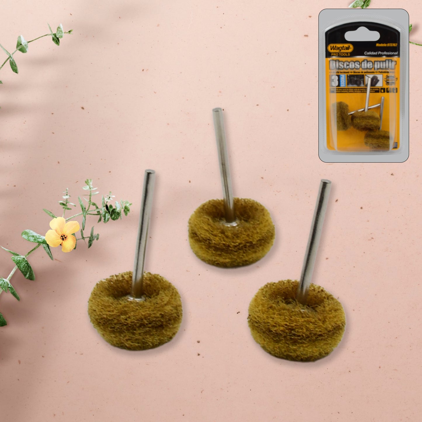 Abrasive Buffing Polishing Wheel Set (3 Pcs) - Happy Price - Image 2