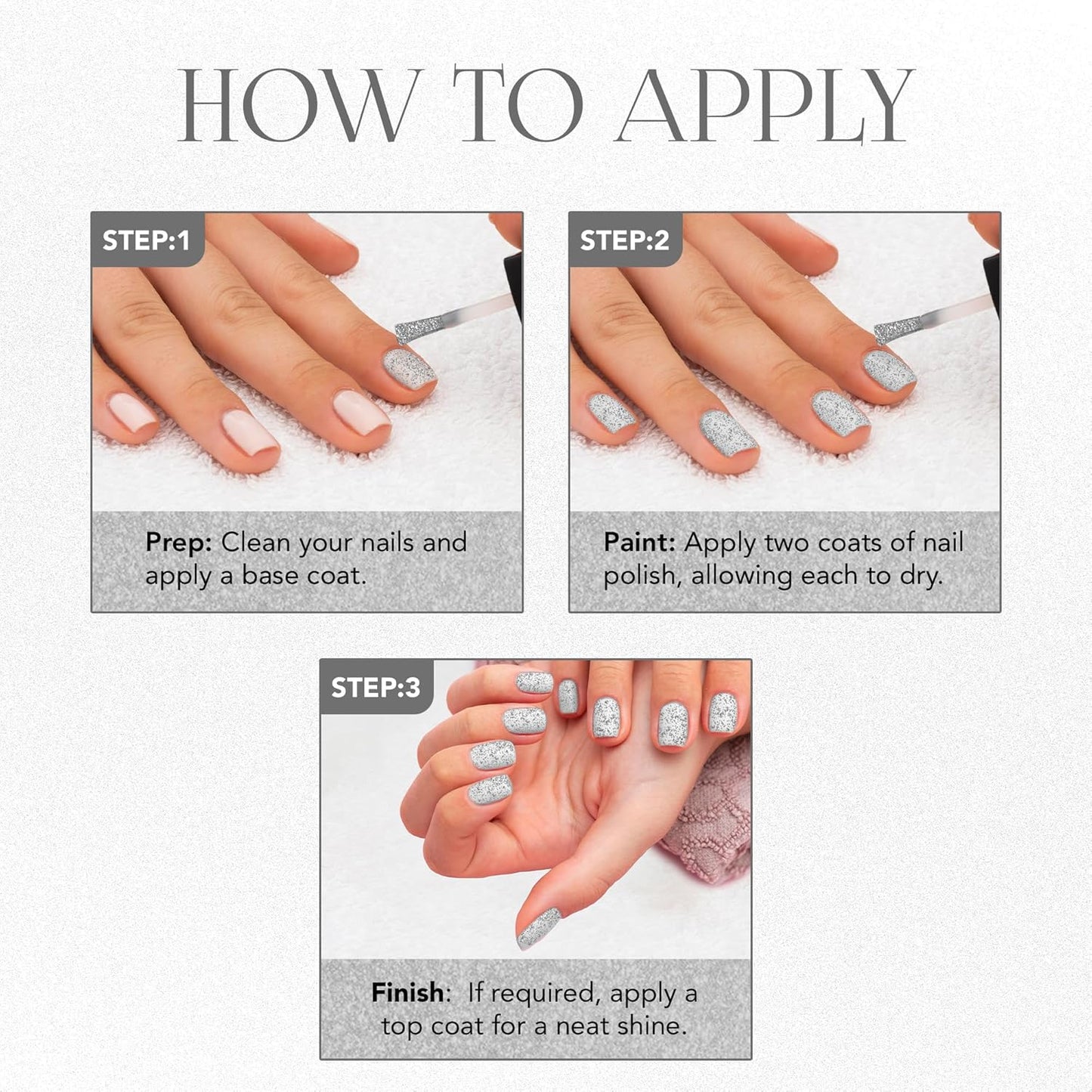 Silver Moonlight Glitter Nail Paint - 10 ML, 1 Pc - Happy Price - Image 5