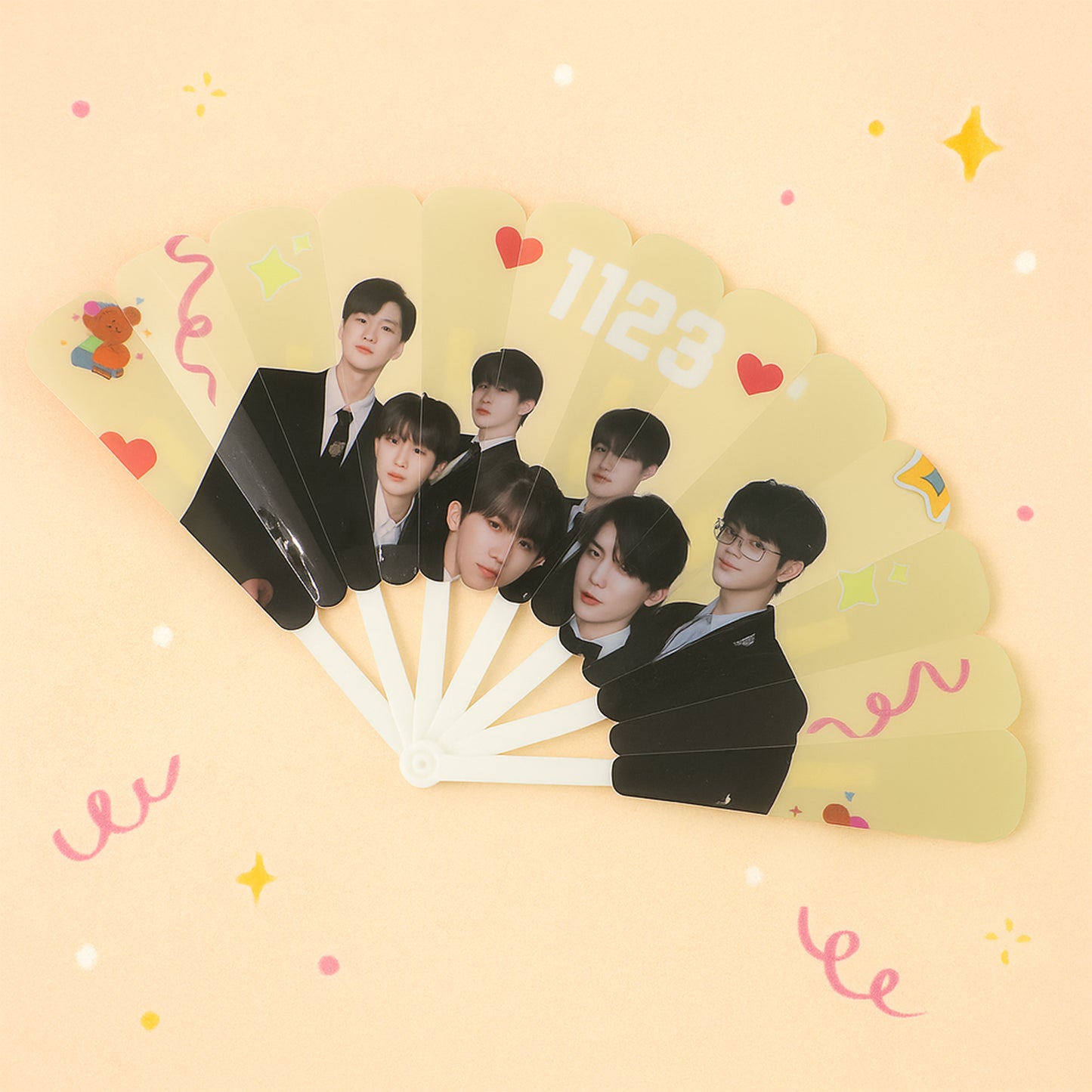 Idol Print Foldable Hand Fan - 1 Pc - Happy Price - Image 5
