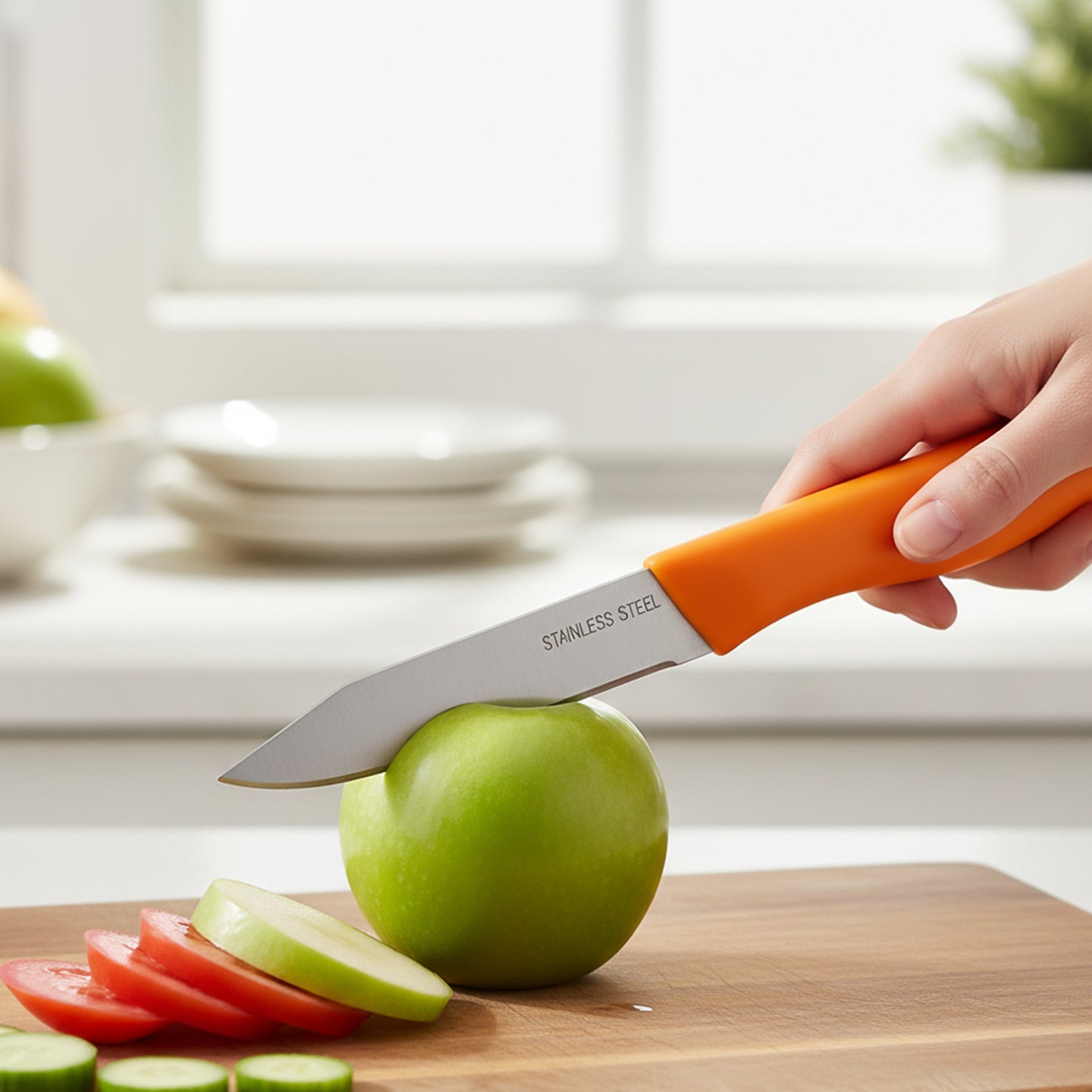Sharp Stainless Steel Paring Knife for Kitchen Prep (1 Pc) - Happy Price - Image 3