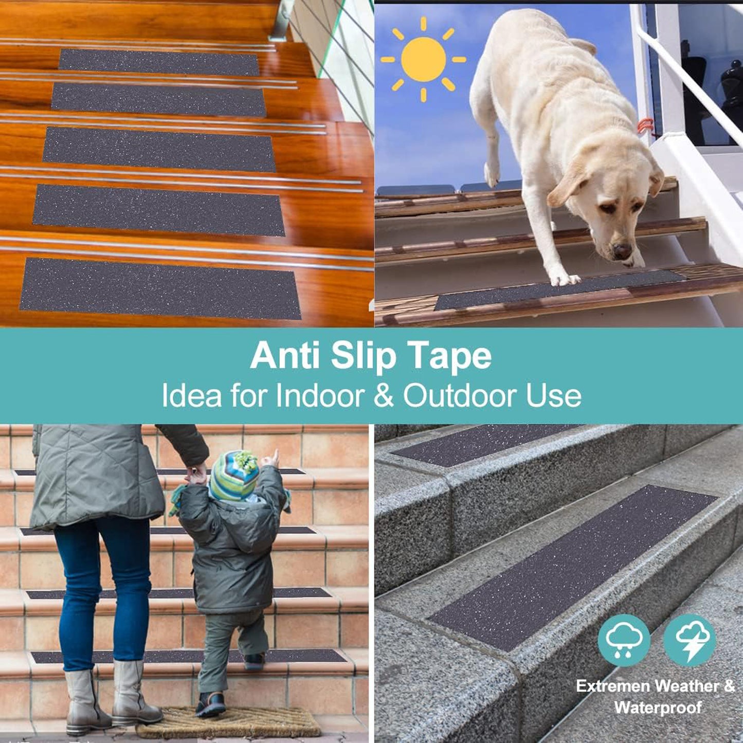 Heavy Duty Anti-Slip Traction Tape Roll - 5cm x 5m, Black - Happy Price - Image 6