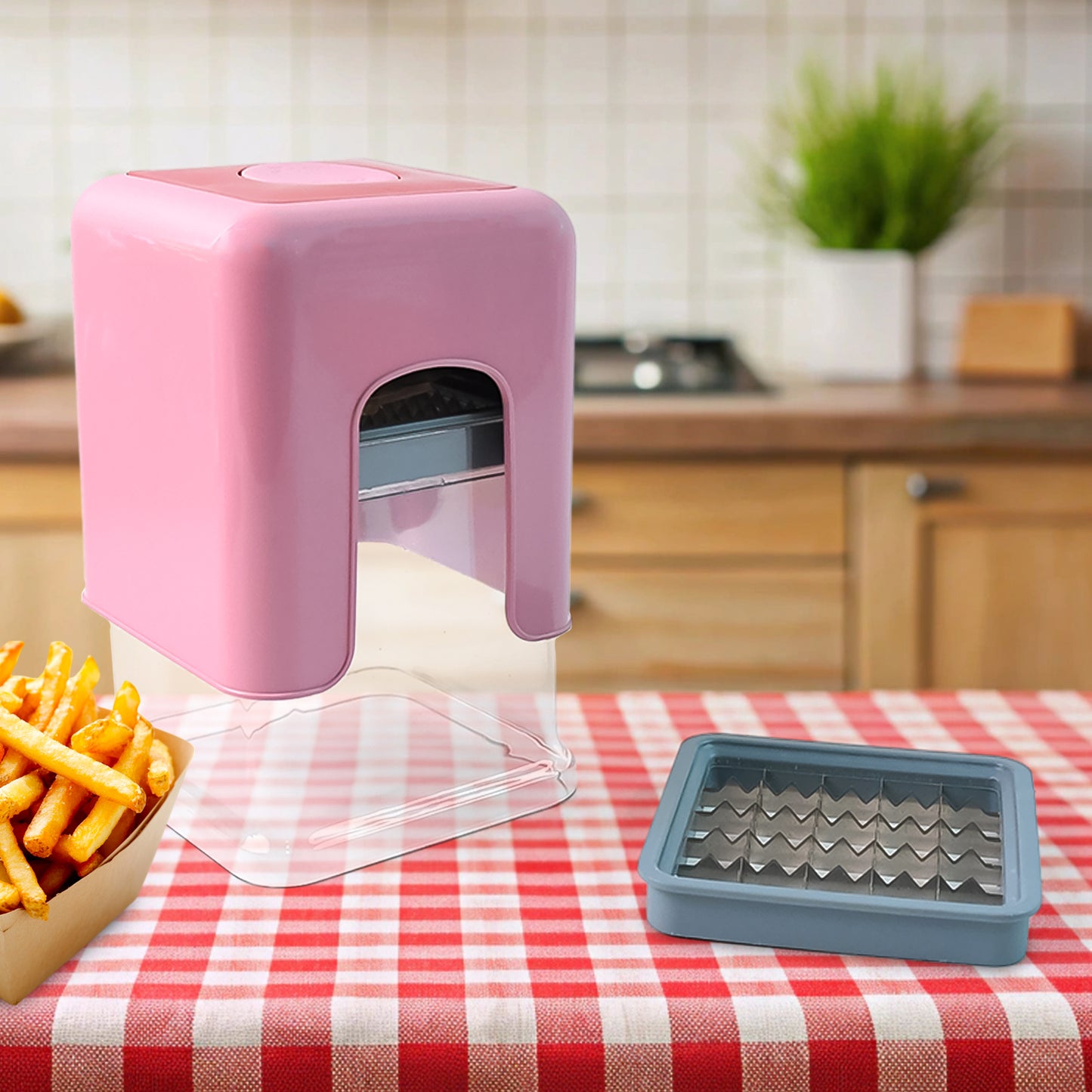 Apex Heavy Duty Potato Chipser  Vegetable Chopper With Dual Blade Set - Happy Price - Image 7