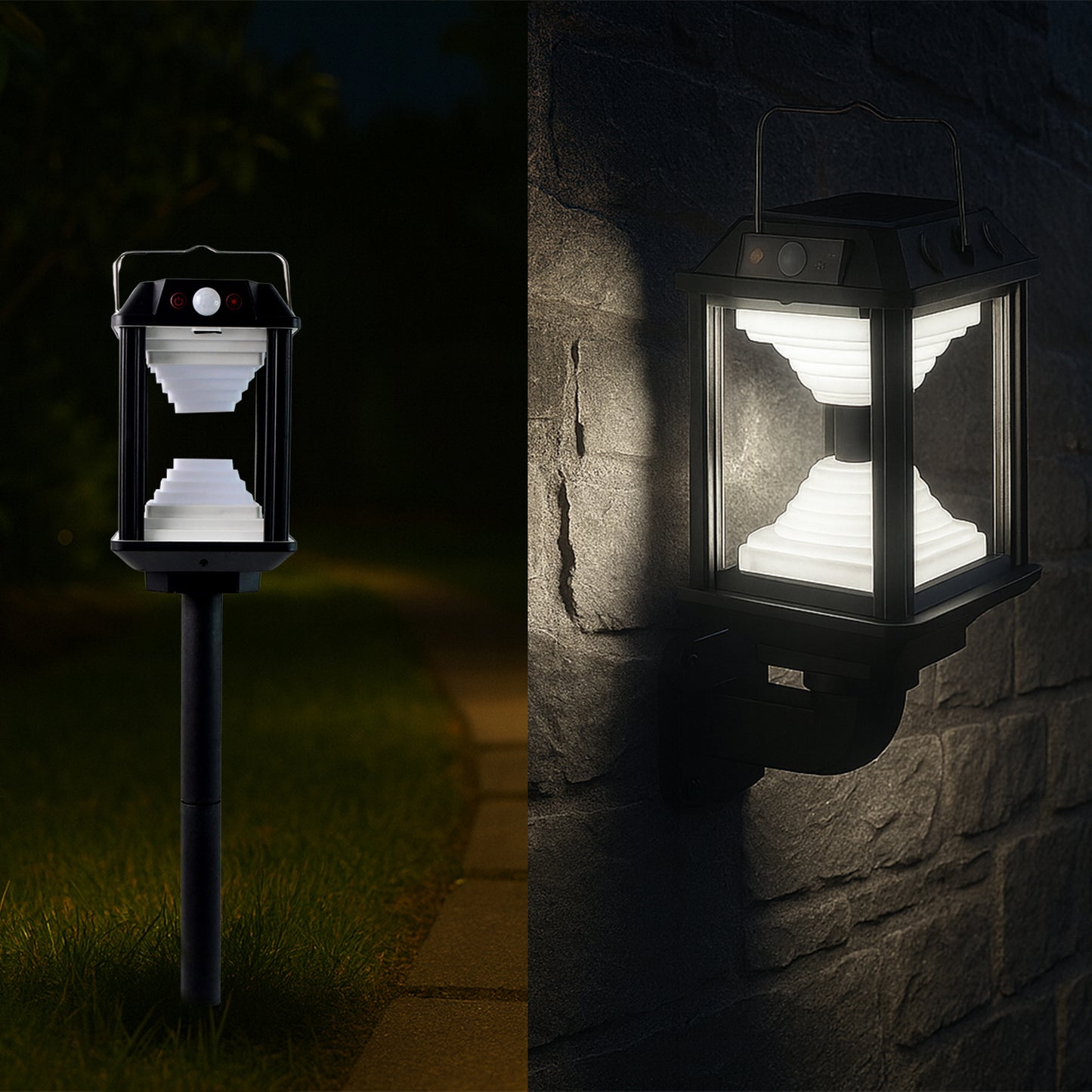 Solar Motion Sensor LED Wall Lamp - Waterproof Outdoor Light (1 Set) - Happy Price - Image 3