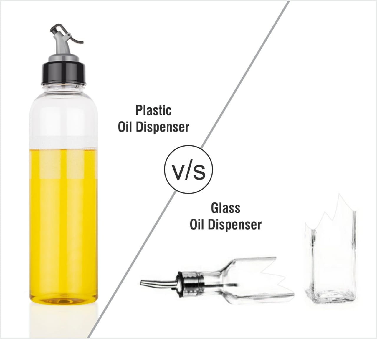 Oil Dispenser Transparent Plastic Oil Bottle   1 Liter - Happy Price - Image 5
