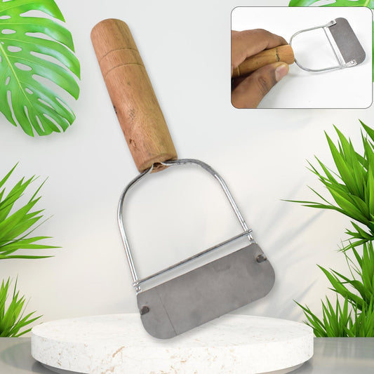 Wooden Handle Metal Vegetable Cutter Peeler Slicer (1 Pc) - Happy Price - Image 1