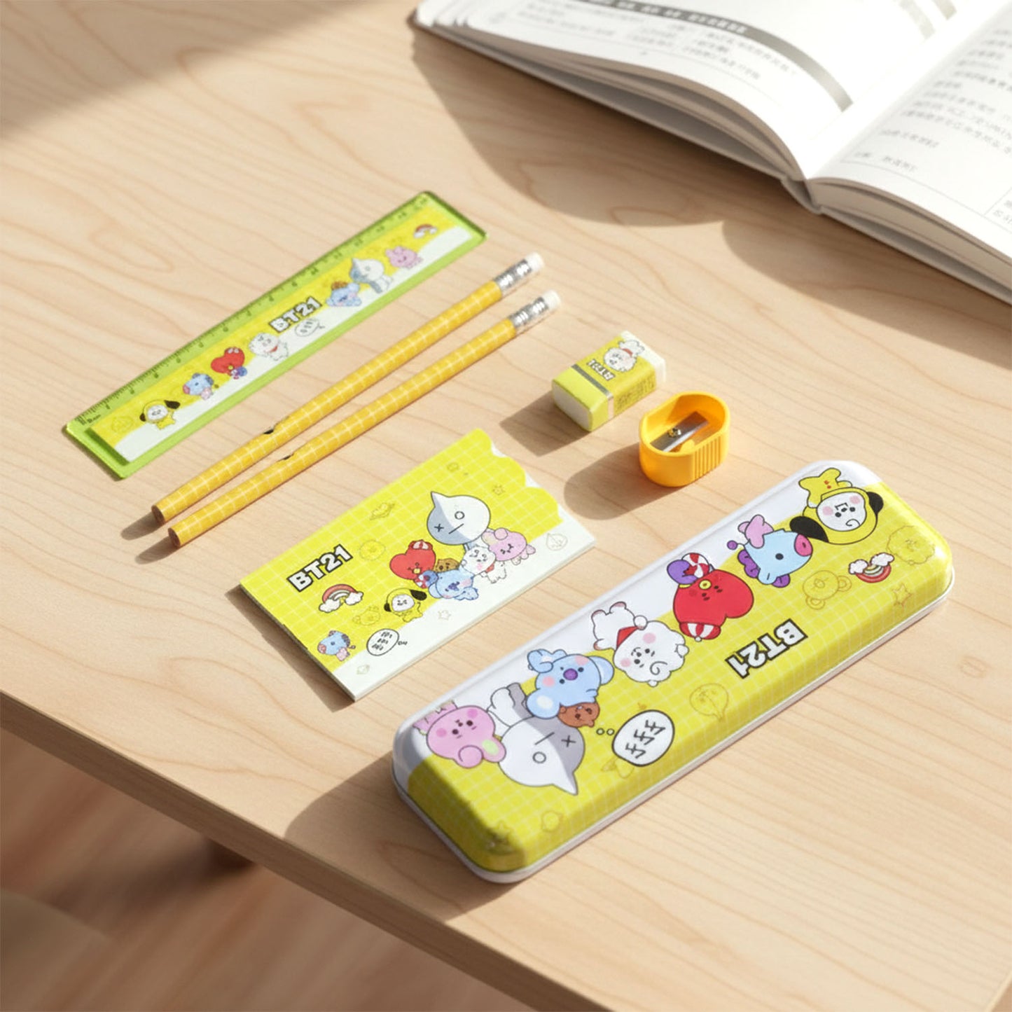 Cartoon Printed Pencil Box Stationery Set for Kids - 1 Set - Happy Price - Image 6