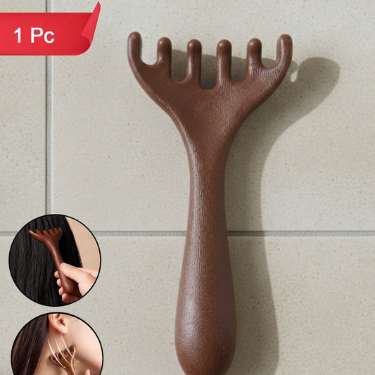 Manual Wooden Style Head & Neck Massager (1 Pc) for Stress Relief - Happy Price - Image 1