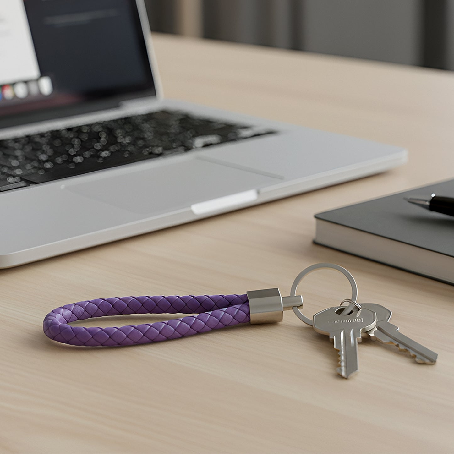 Braided Loop Keychain Set - 4 Pcs for Car, Bike, Home Keys - Happy Price - Image 2