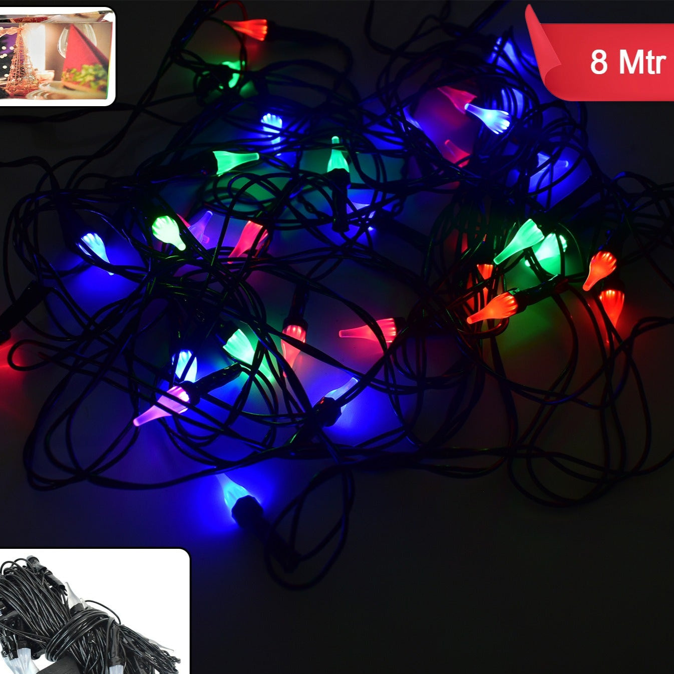 Multi-color Decorative Led String Light  (8 Meter) - Happy Price - Image 1