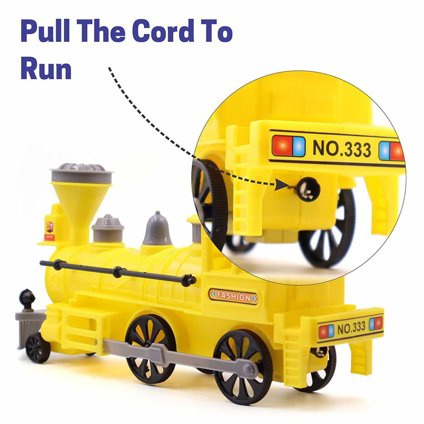 Pull And Go Train With Light Plastic String Pull Back Train (1 Pc  Mix Color) - Happy Price - Image 6