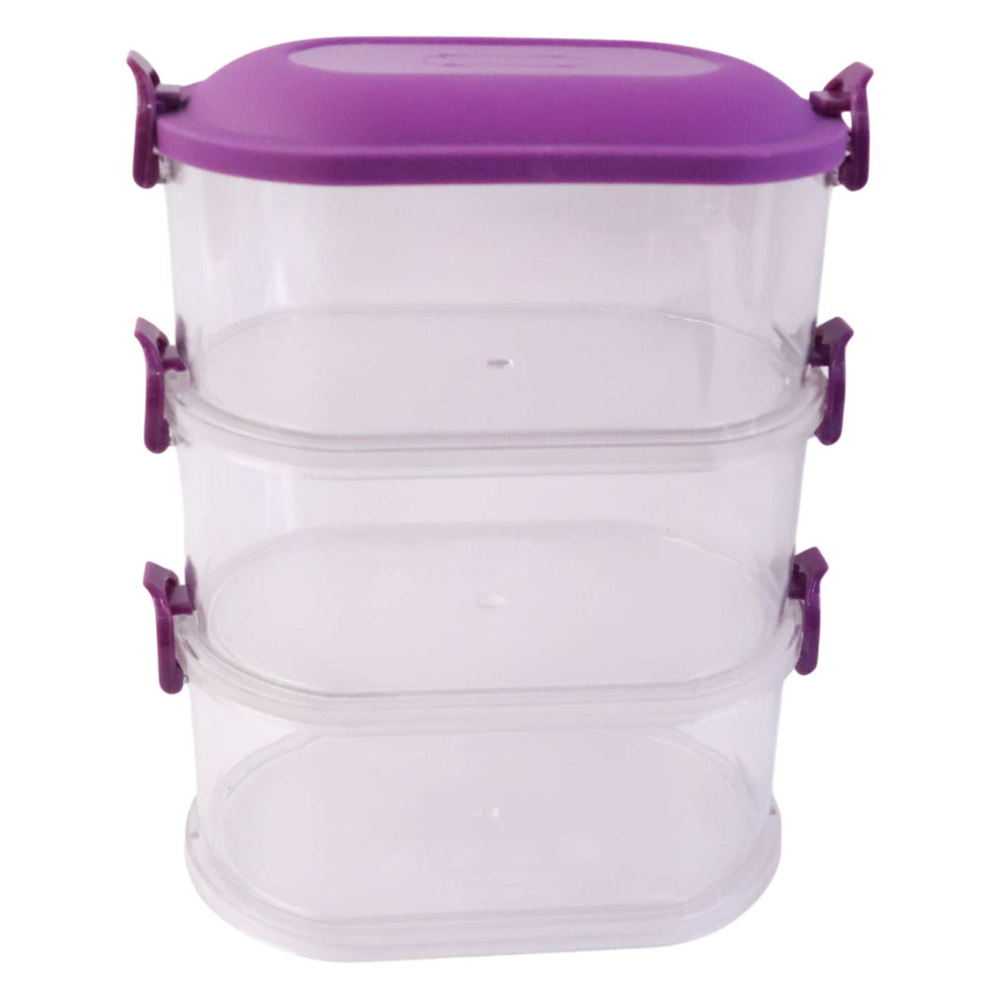 3 Layer Stackable Food Container Set with Airtight Lids - Kitchen Organization - Happy Price - Image 4