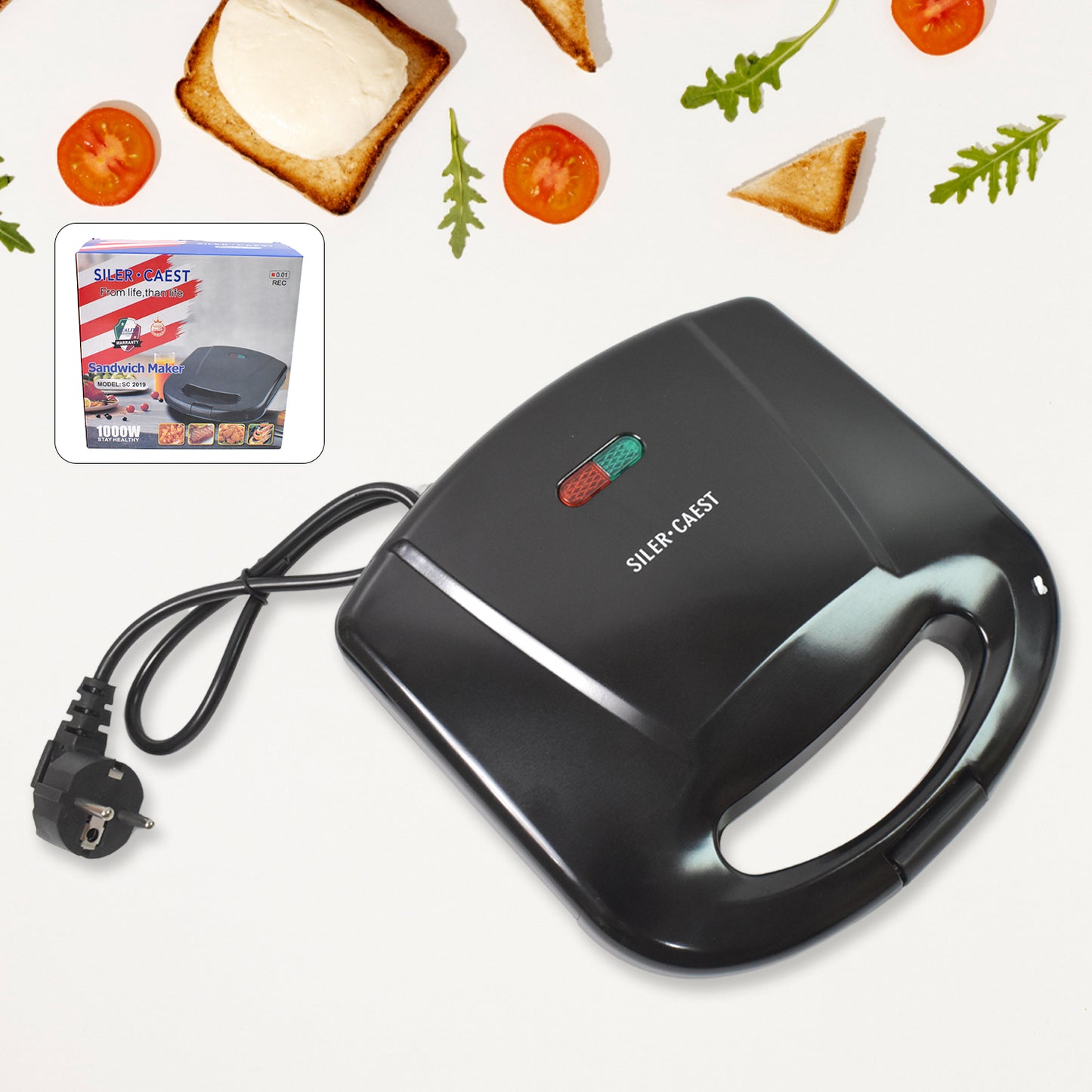HappyPrice 2-Slice Square Waffle Maker with Non-Stick Plates - Happy Price - Image 2