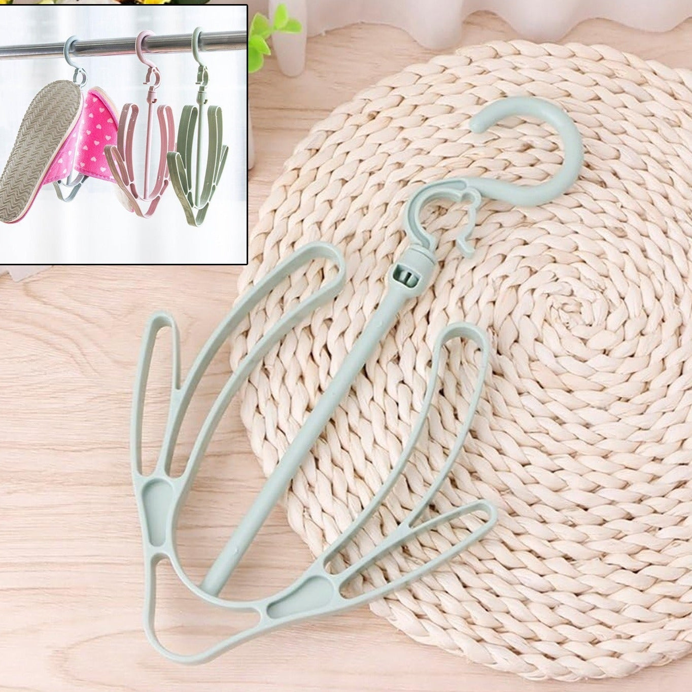 Shoes Drying Hanger Rotatable Shoe Hanging Racks For Balcony Closet (1pc) - Happy Price - Image 1