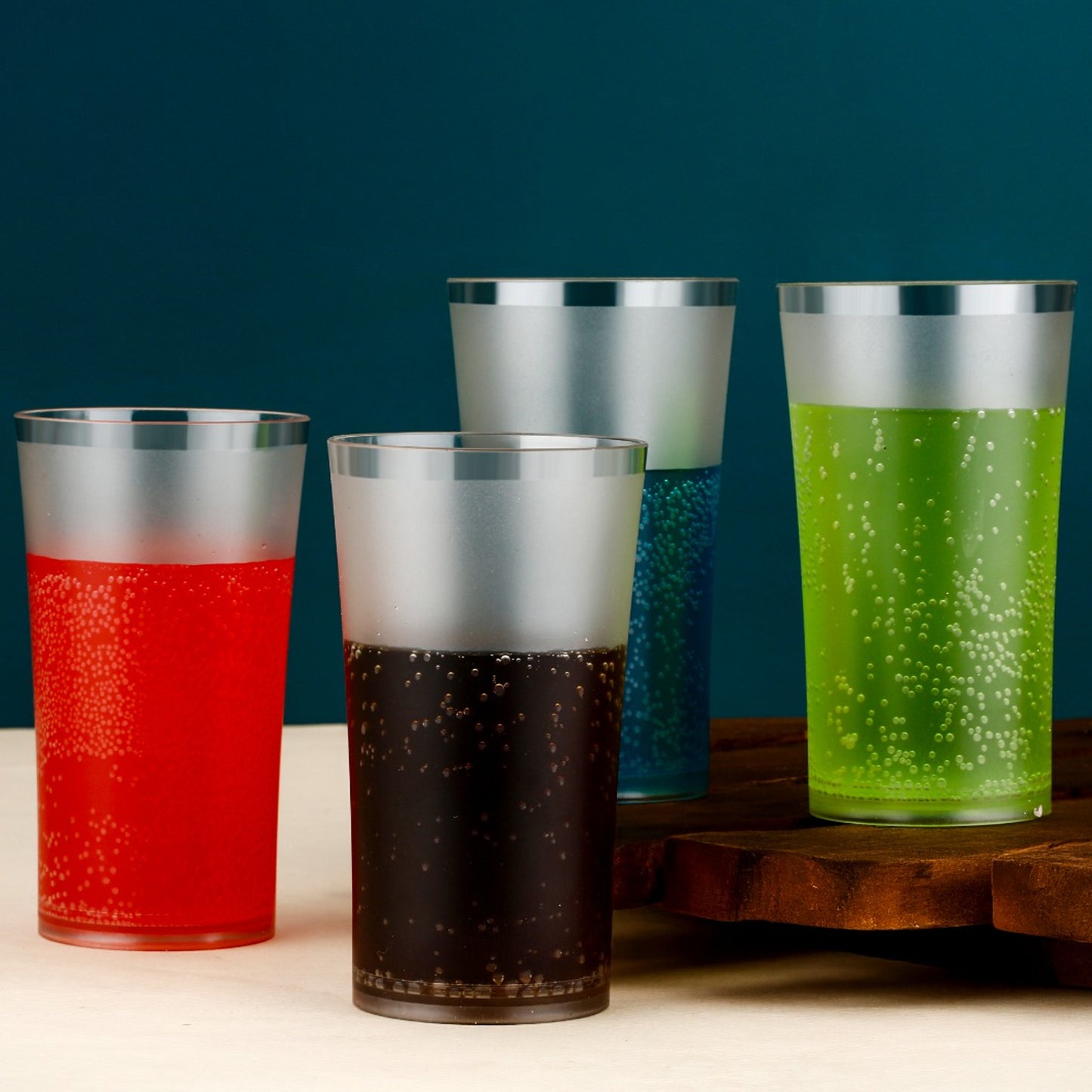 Matt Finish Glass Tumbler Set (Approx 300ml  6 Pc) - Happy Price - Image 4